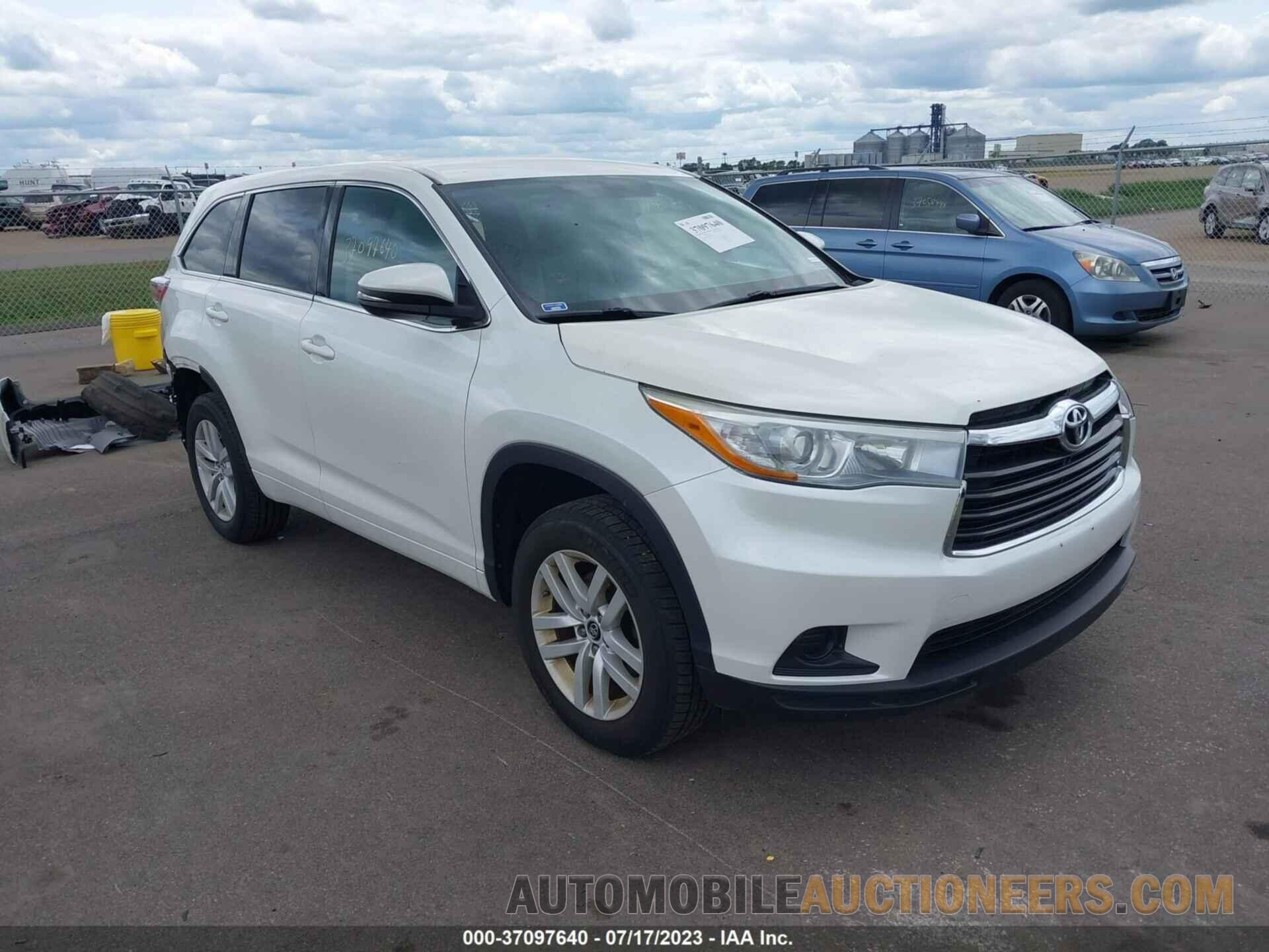 5TDZKRFH9GS177883 TOYOTA HIGHLANDER 2016