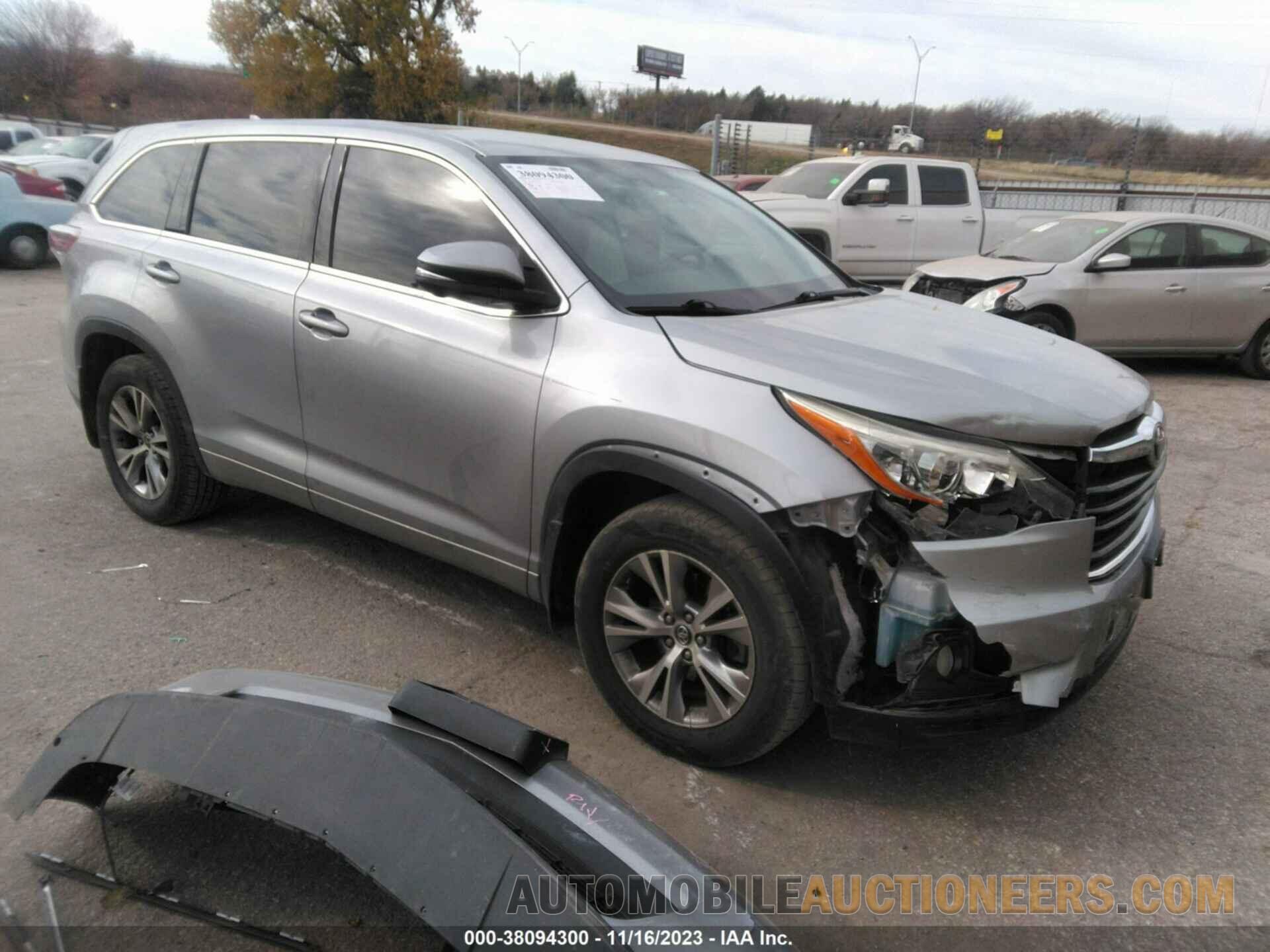 5TDZKRFH9GS184137 TOYOTA HIGHLANDER 2016