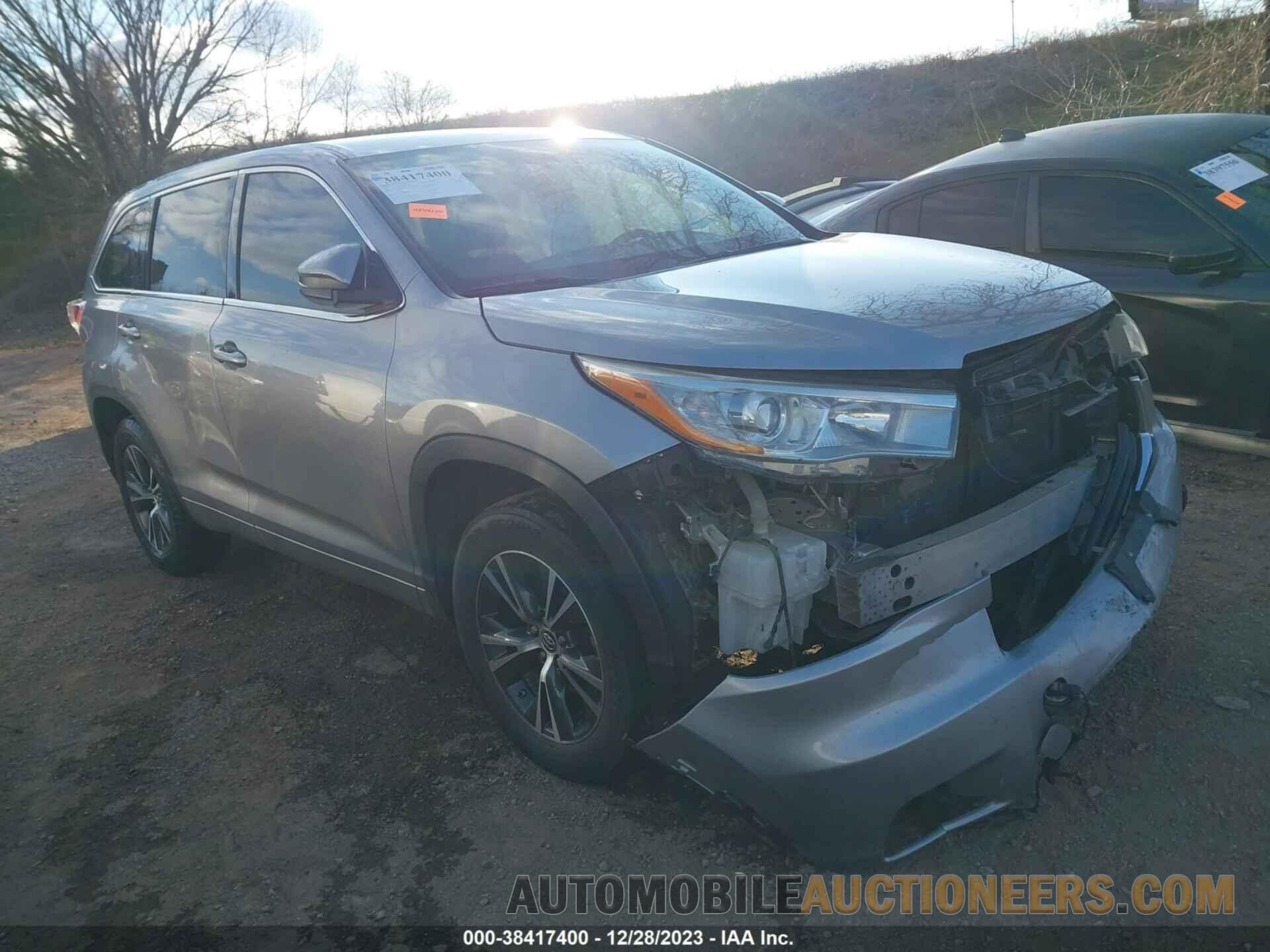 5TDZKRFH9GS184283 TOYOTA HIGHLANDER 2016