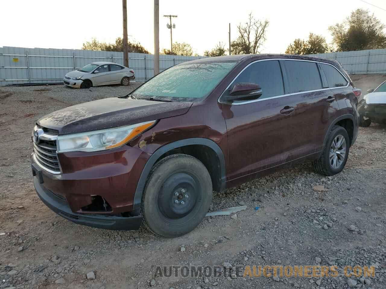 5TDZKRFHXES032915 TOYOTA HIGHLANDER 2014