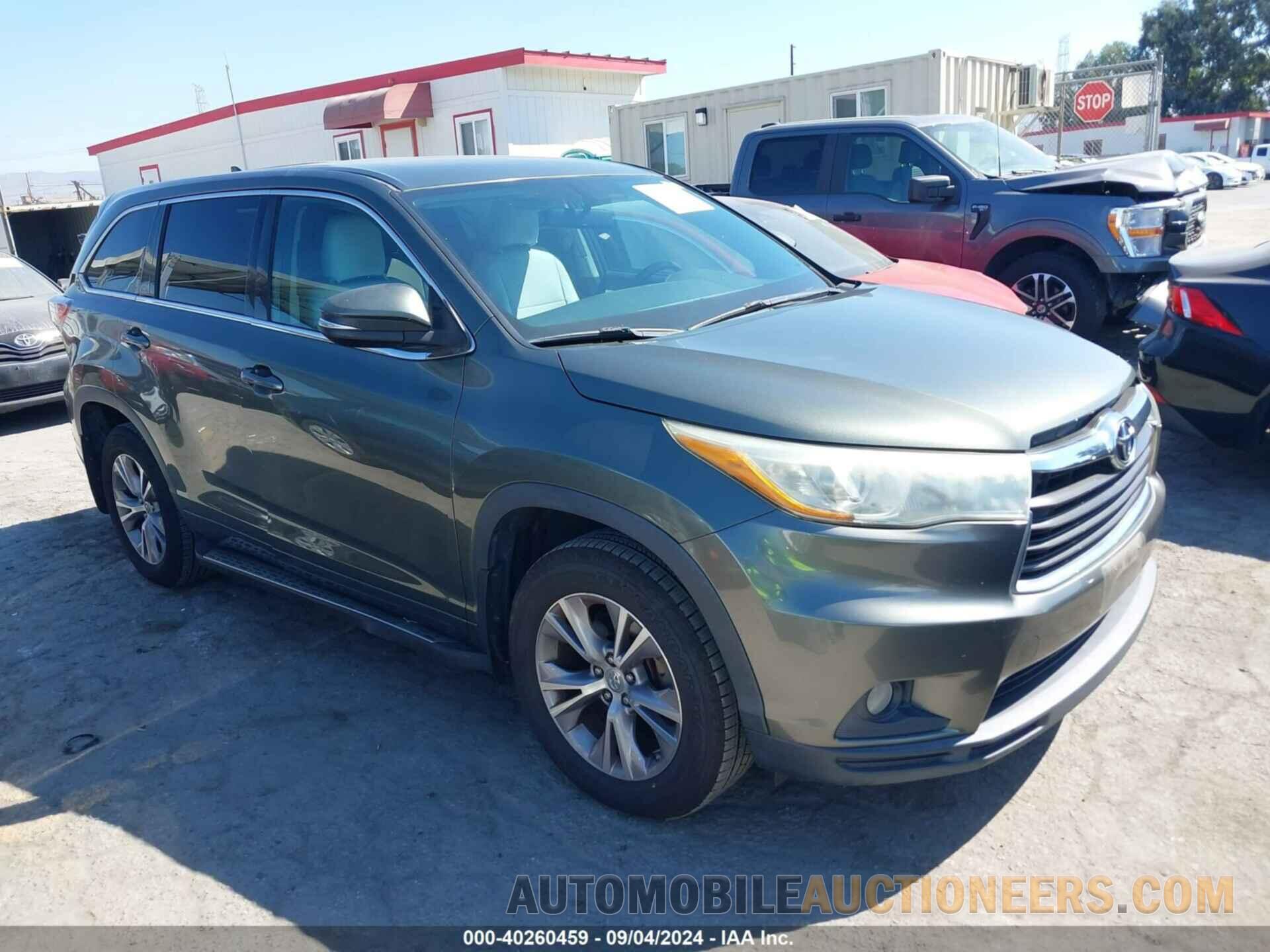 5TDZKRFHXFS063843 TOYOTA HIGHLANDER 2015