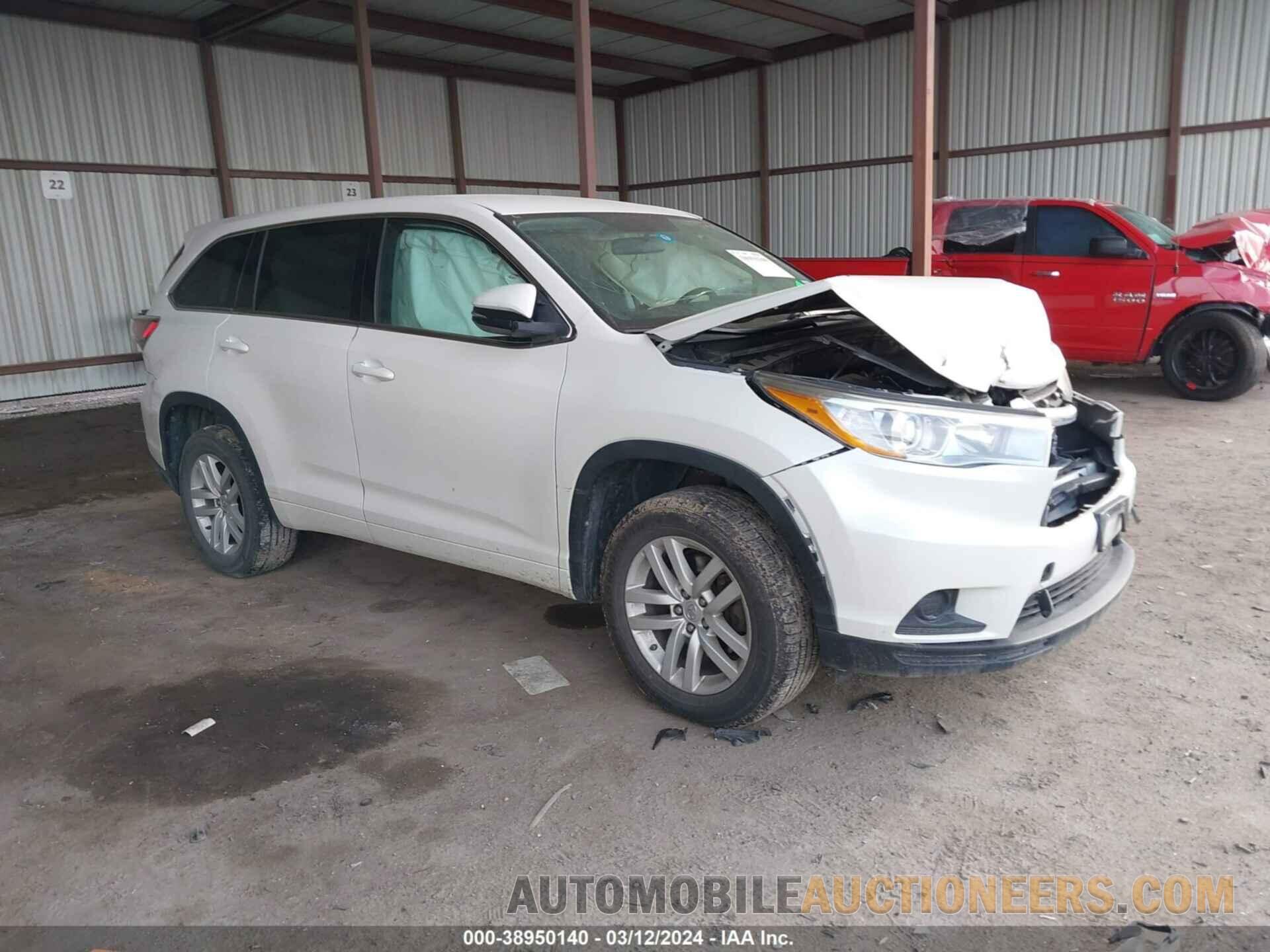 5TDZKRFHXFS075992 TOYOTA HIGHLANDER 2015