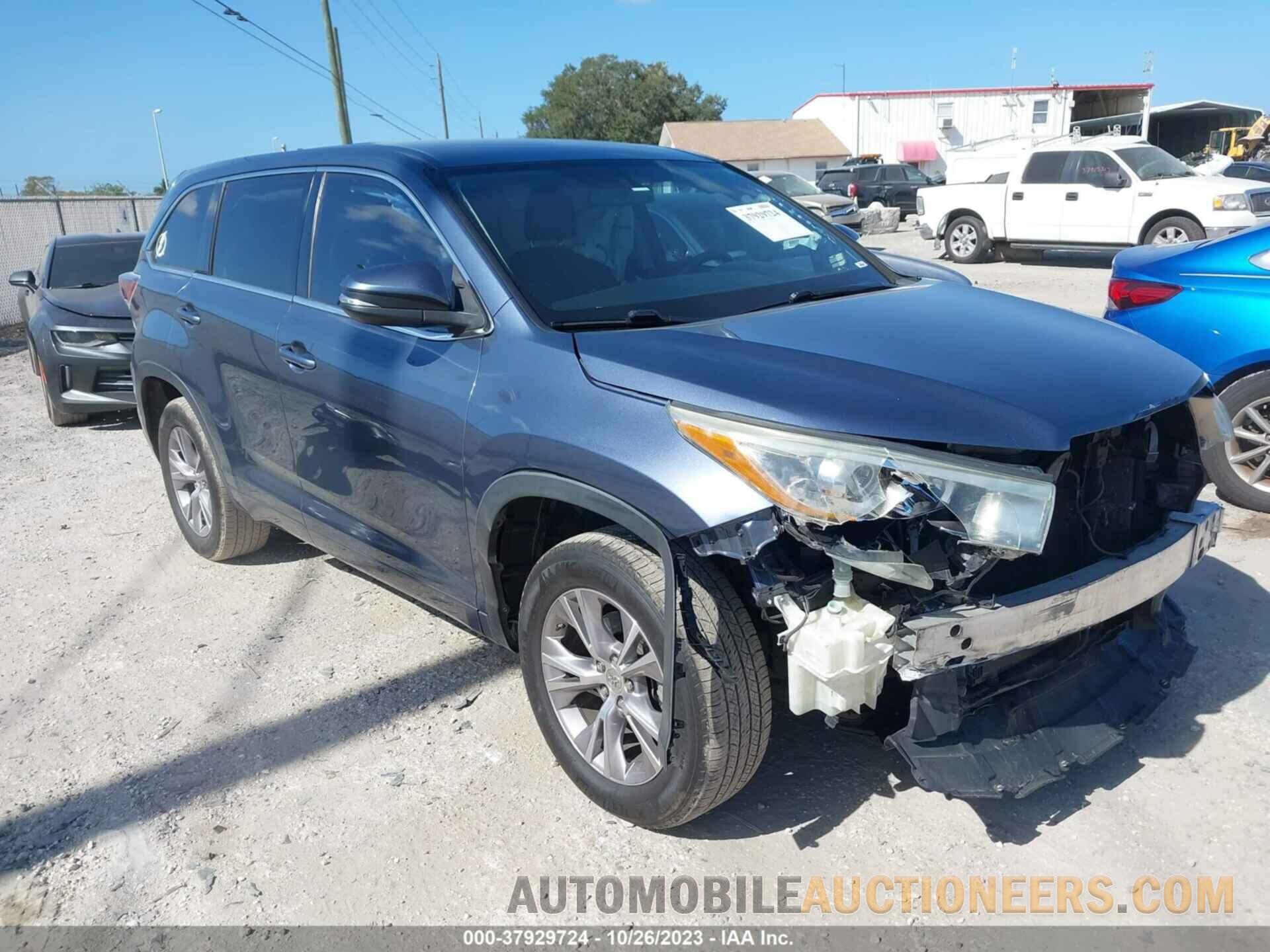 5TDZKRFHXFS081081 TOYOTA HIGHLANDER 2015