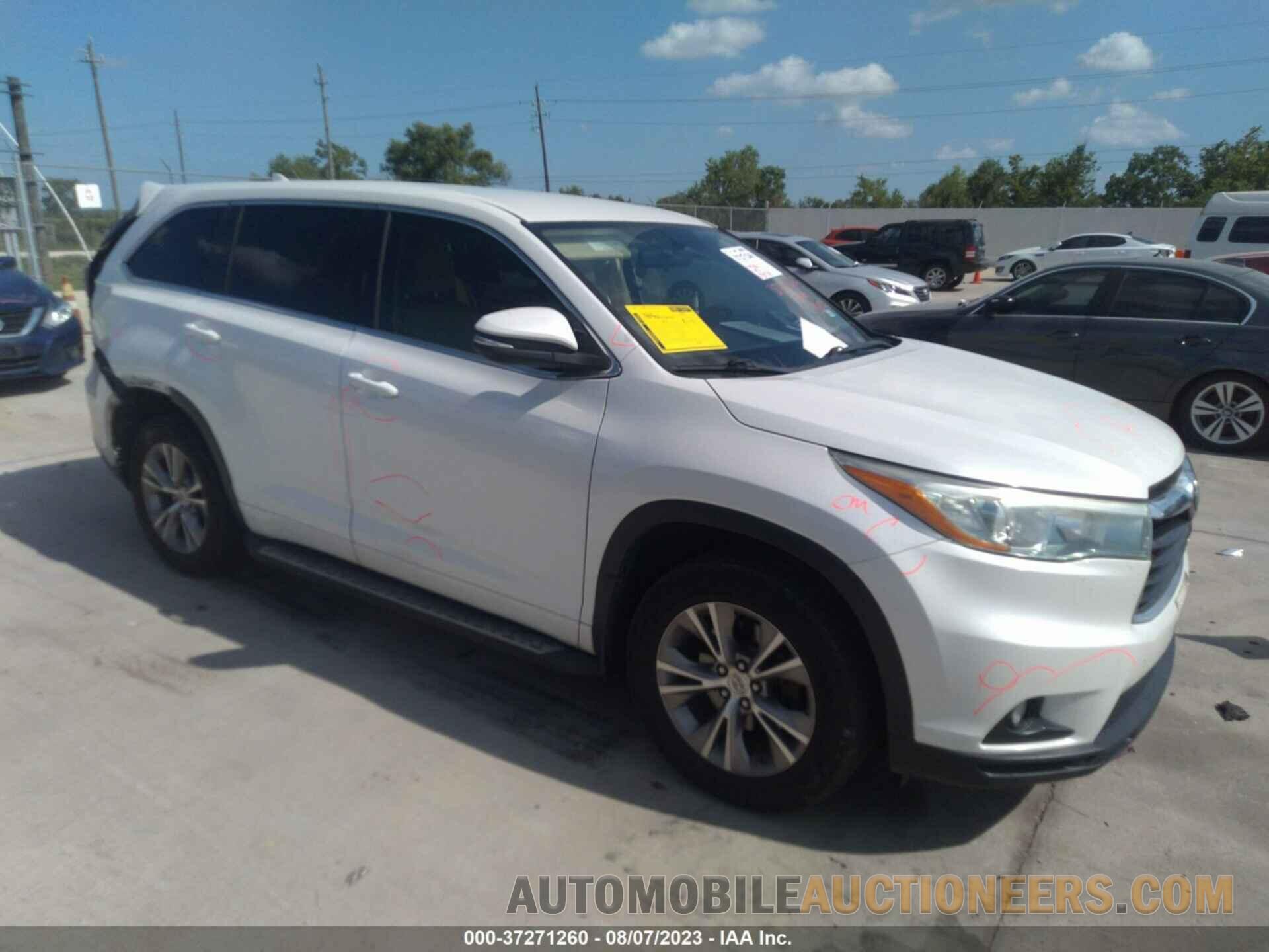 5TDZKRFHXFS086328 TOYOTA HIGHLANDER 2015