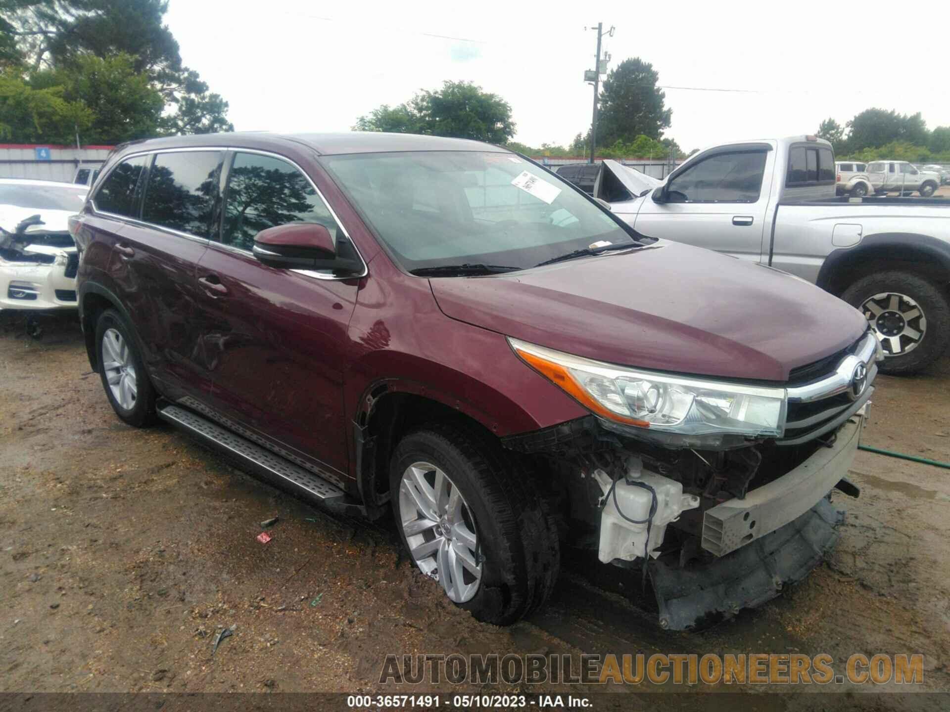 5TDZKRFHXFS099788 TOYOTA HIGHLANDER 2015