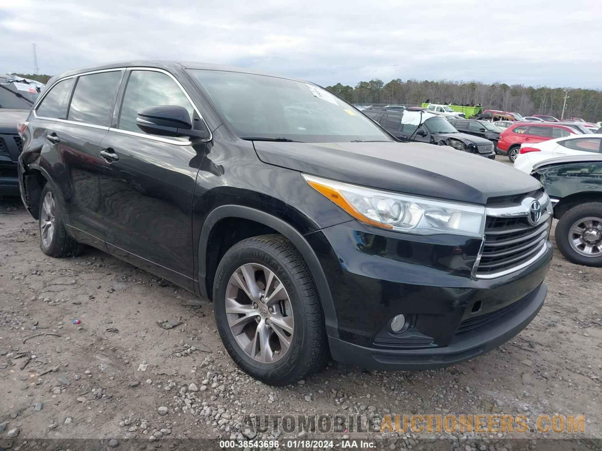 5TDZKRFHXFS100101 TOYOTA HIGHLANDER 2015