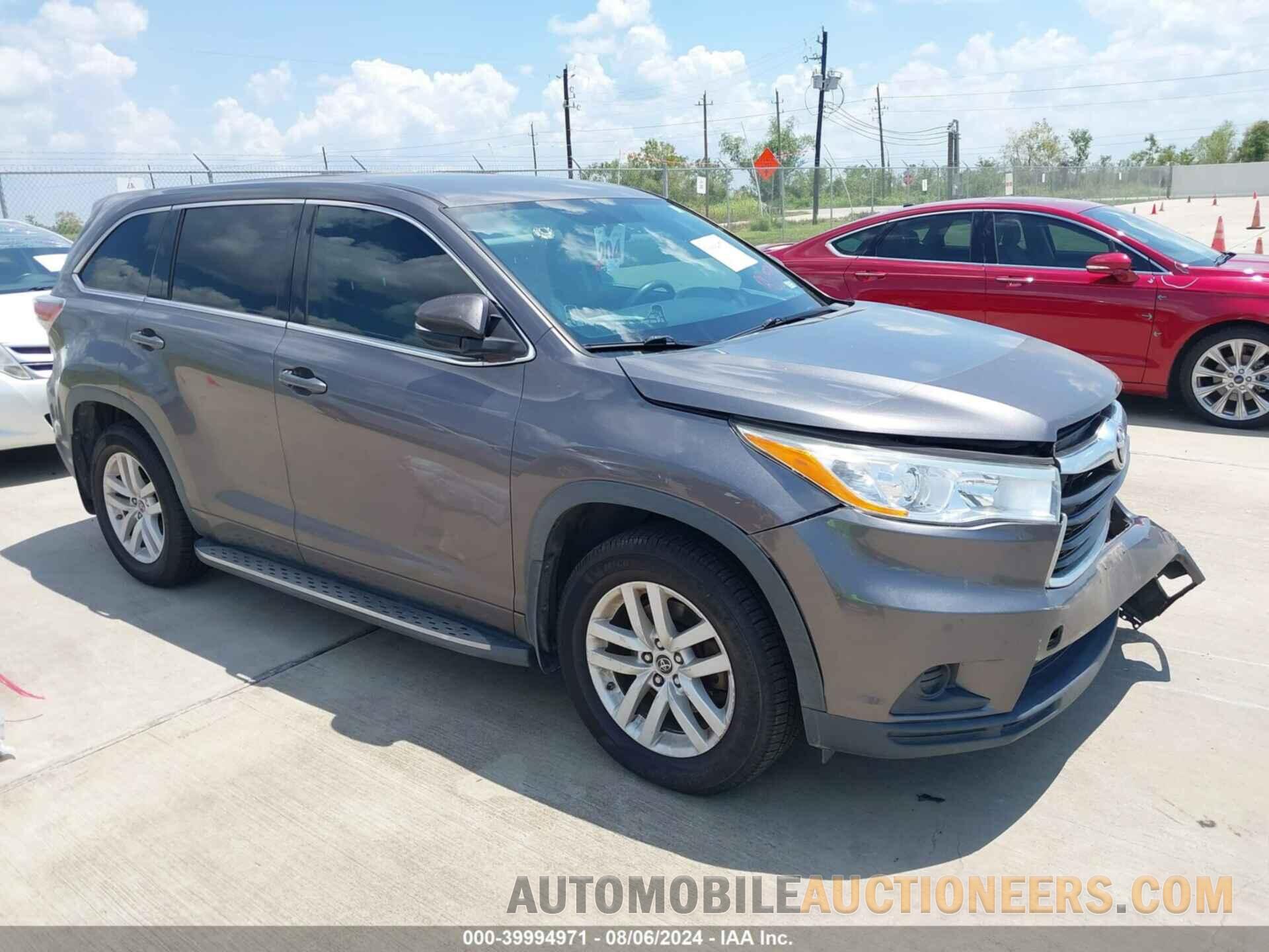 5TDZKRFHXGS130149 TOYOTA HIGHLANDER 2016