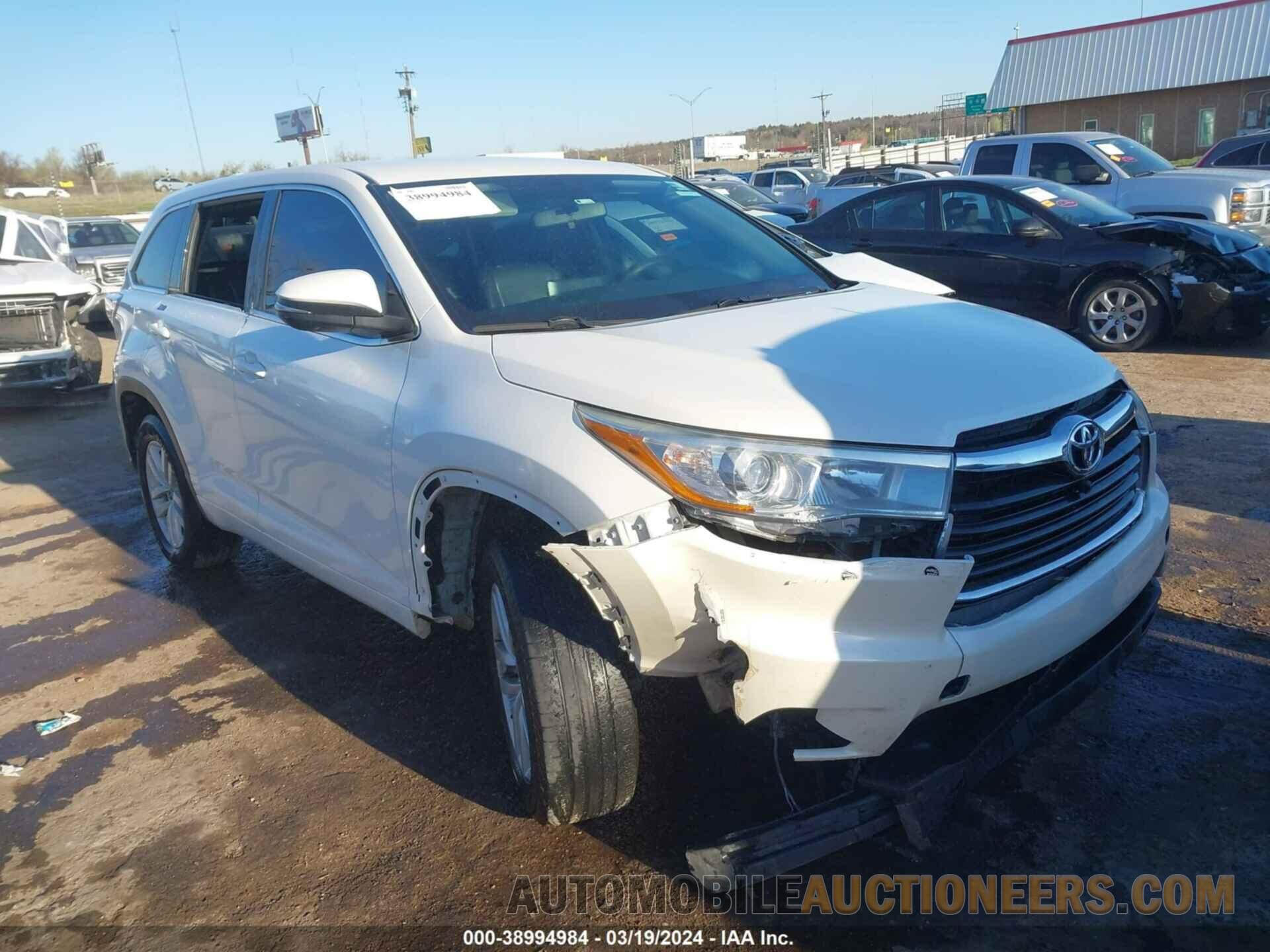 5TDZKRFHXGS158288 TOYOTA HIGHLANDER 2016