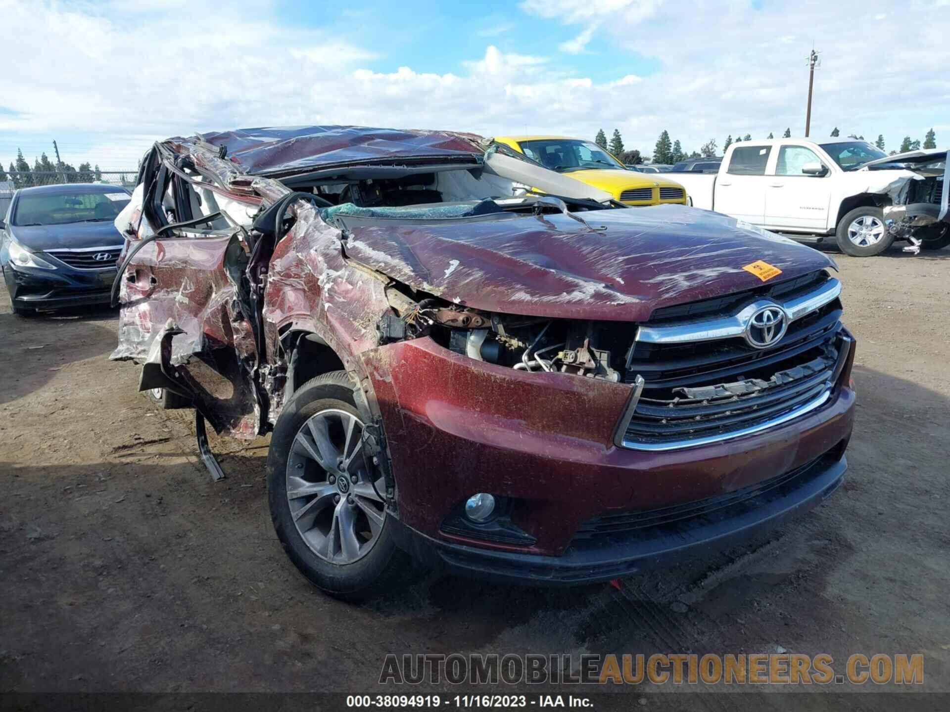 5TDZKRFHXGS171087 TOYOTA HIGHLANDER 2016