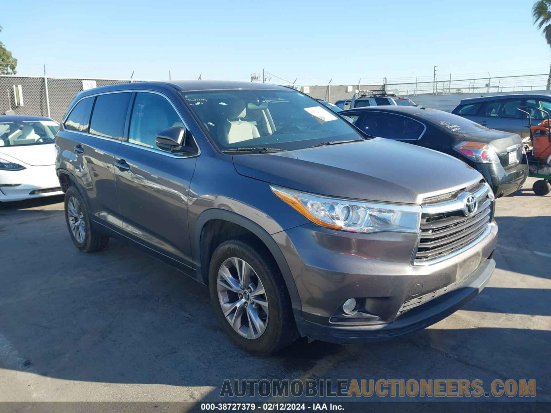 5TDZKRFHXGS184356 TOYOTA HIGHLANDER 2016