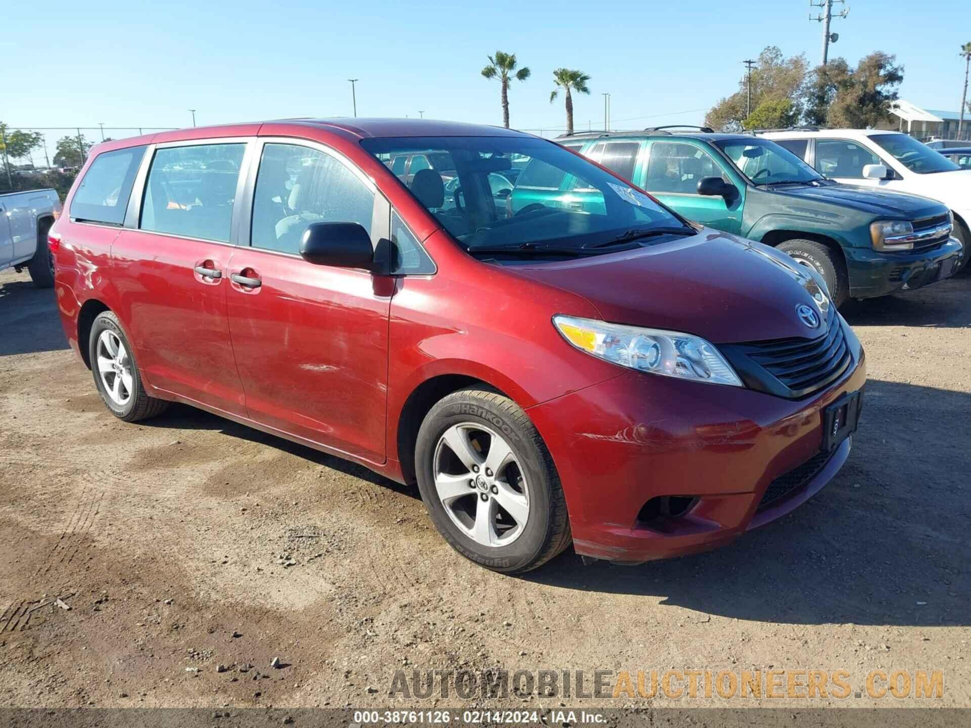 5TDZZ3DC3HS789496 TOYOTA SIENNA 2017