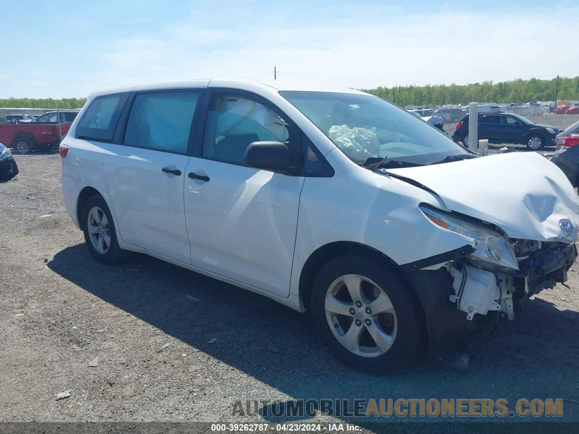 5TDZZ3DC6HS775267 TOYOTA SIENNA 2017