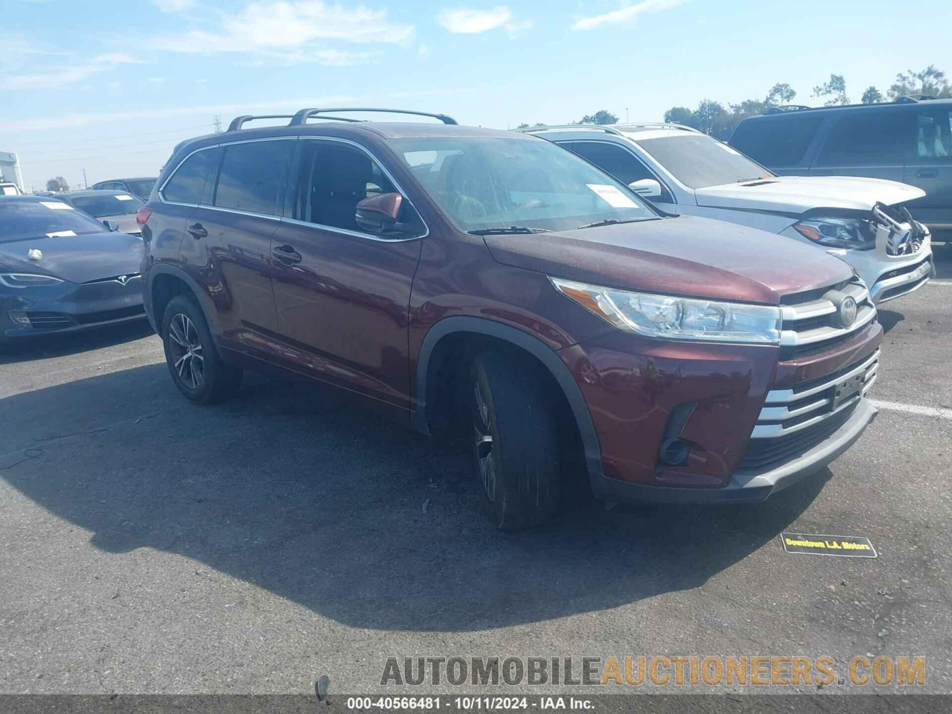 5TDZZRFH0JS247631 TOYOTA HIGHLANDER 2018