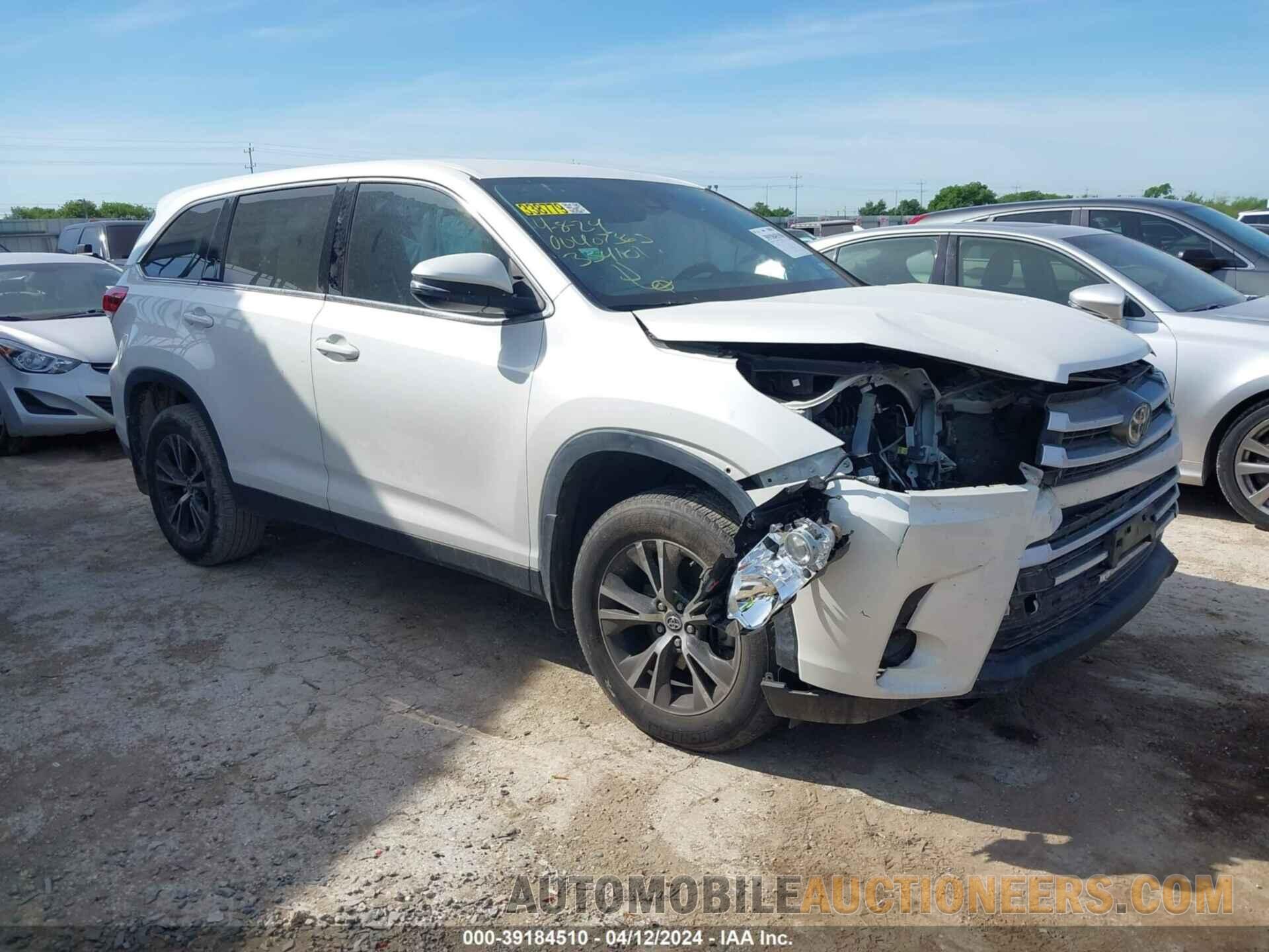 5TDZZRFH0KS354101 TOYOTA HIGHLANDER 2019