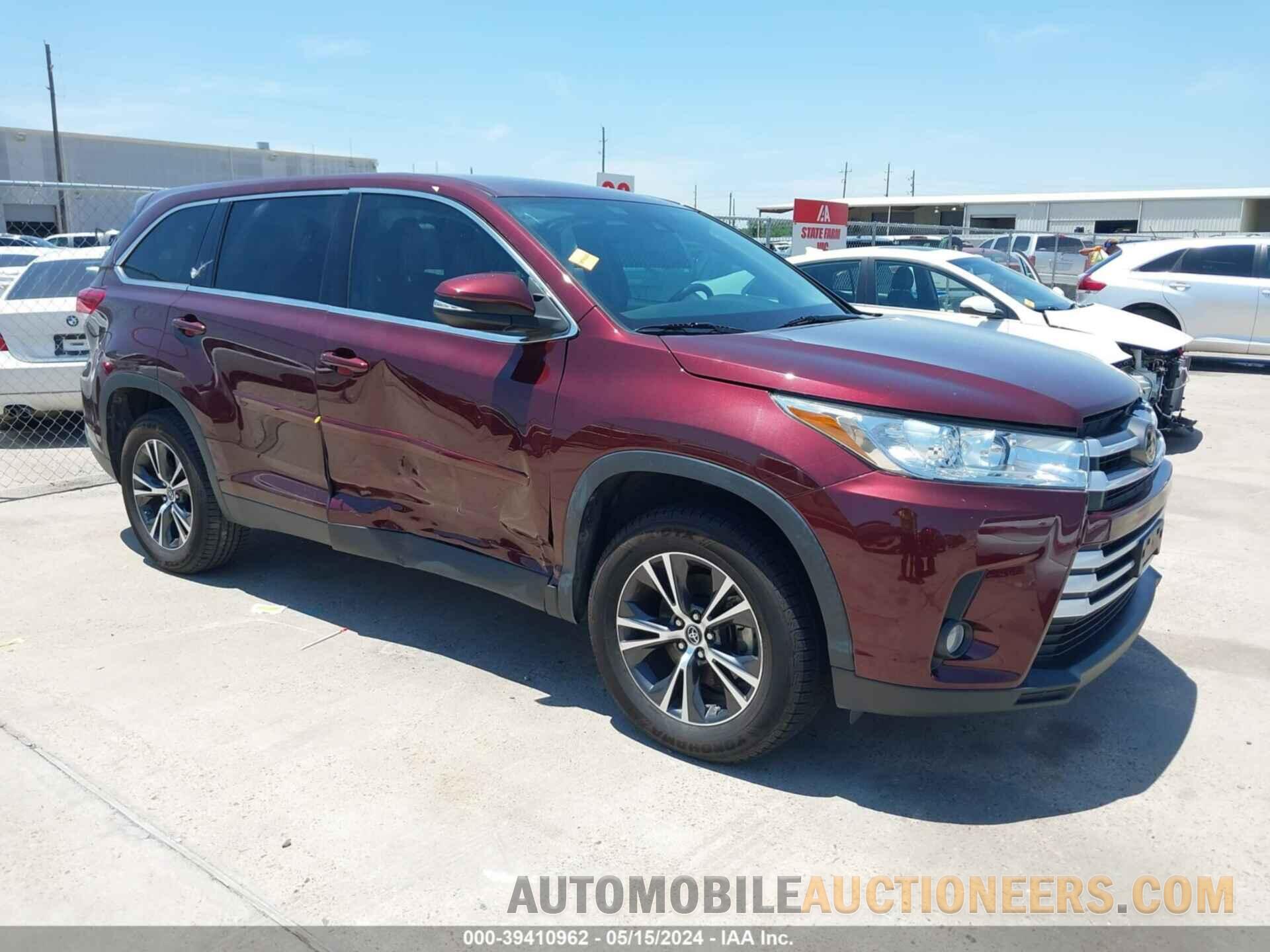 5TDZZRFH2KS322394 TOYOTA HIGHLANDER 2019