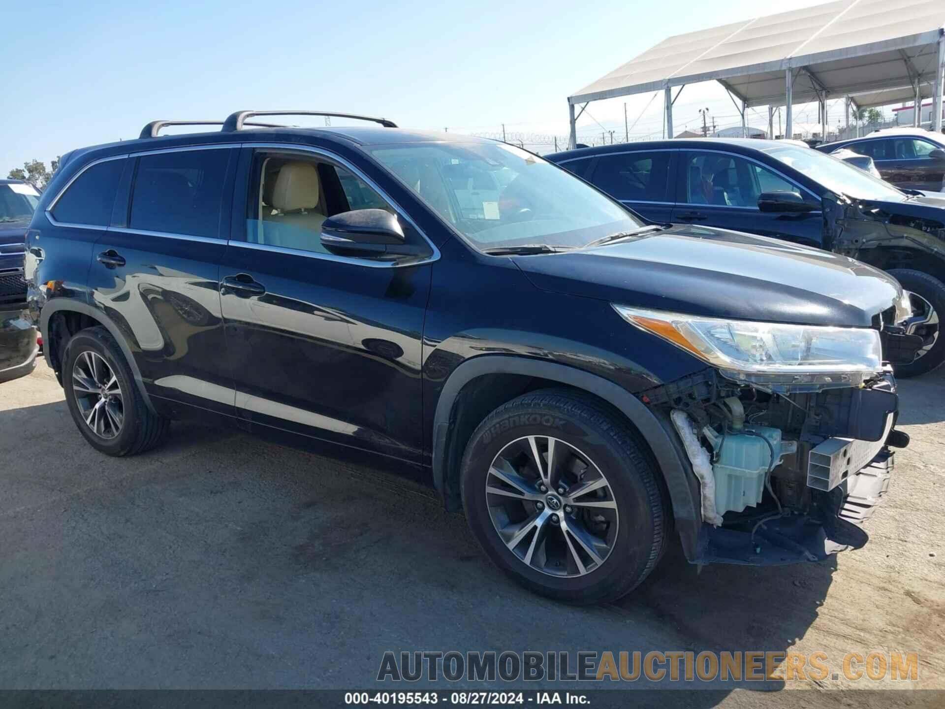 5TDZZRFH3HS224192 TOYOTA HIGHLANDER 2017