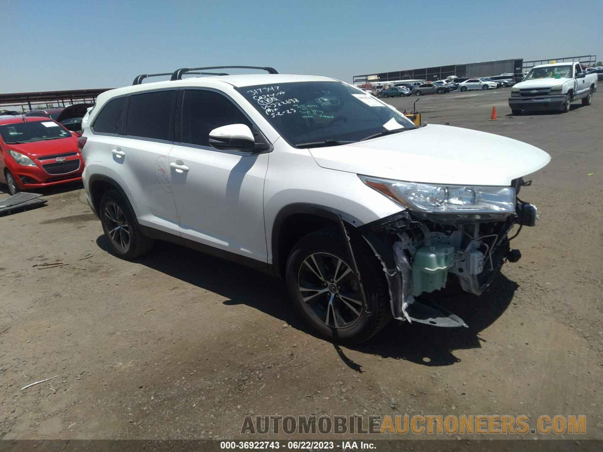 5TDZZRFH4KS322638 TOYOTA HIGHLANDER 2019