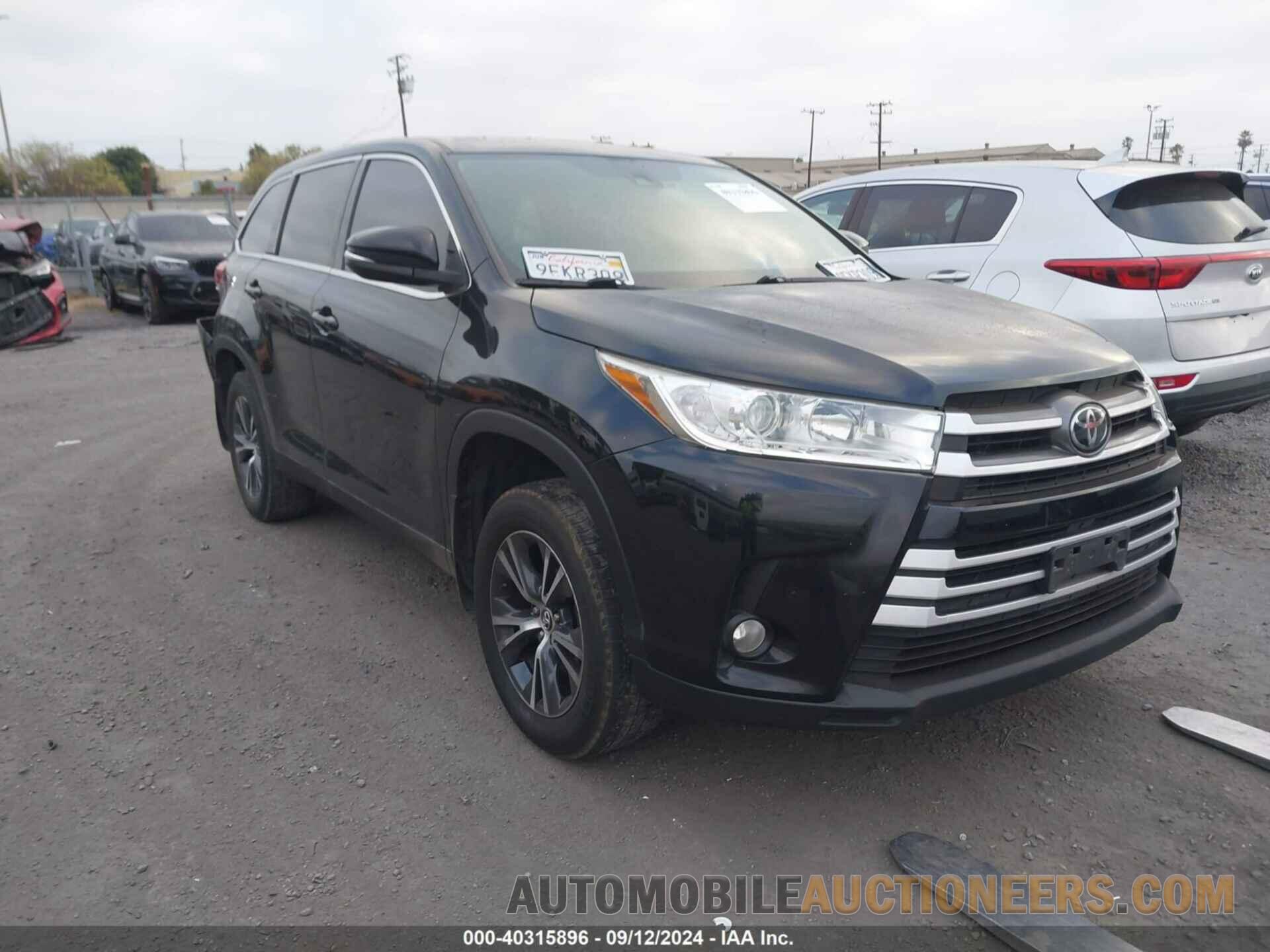 5TDZZRFH4KS324809 TOYOTA HIGHLANDER 2019