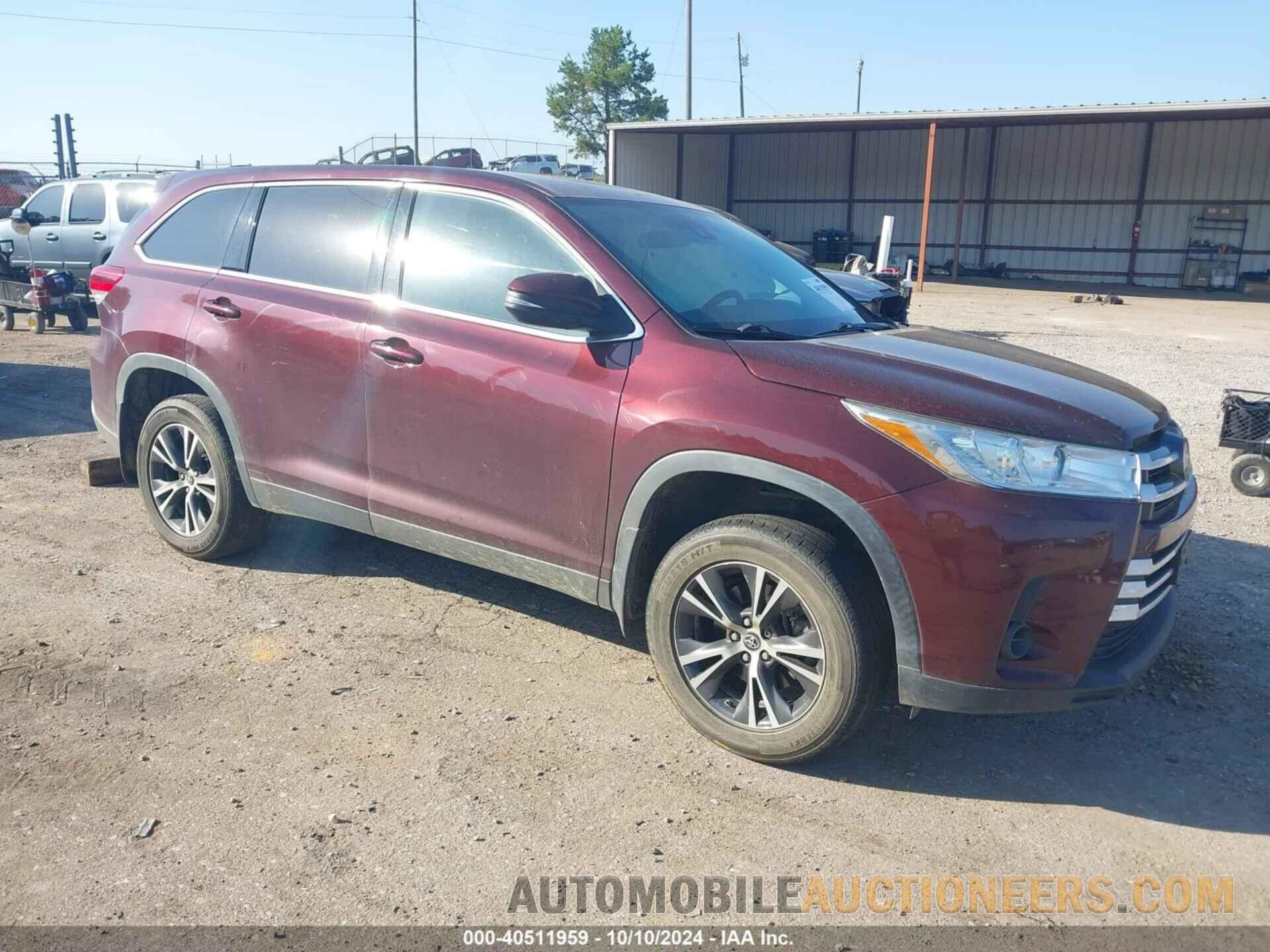 5TDZZRFH4KS354778 TOYOTA HIGHLANDER 2019