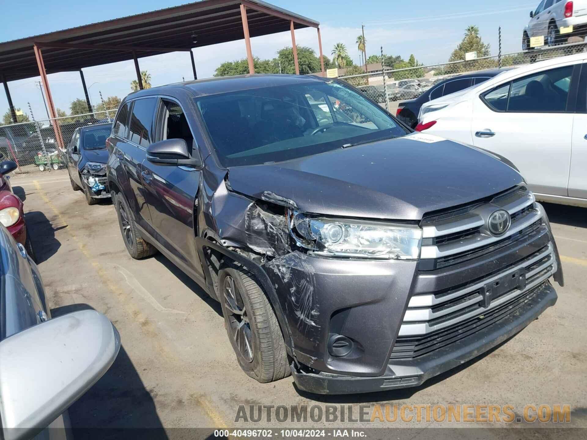 5TDZZRFH6KS309602 TOYOTA HIGHLANDER 2019