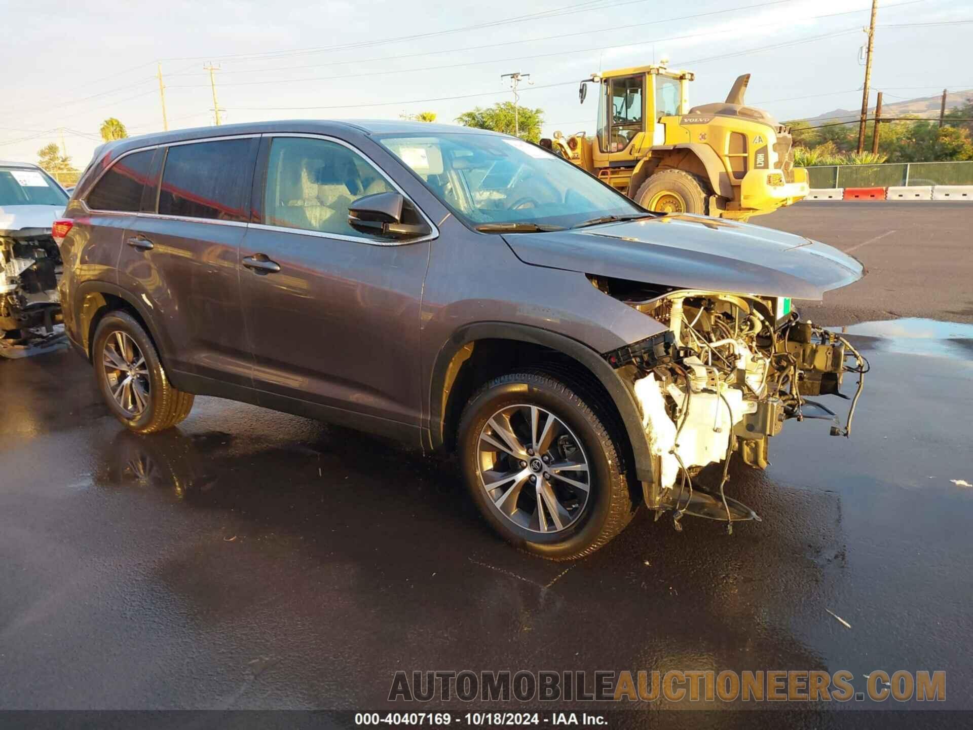 5TDZZRFH6KS314542 TOYOTA HIGHLANDER 2019