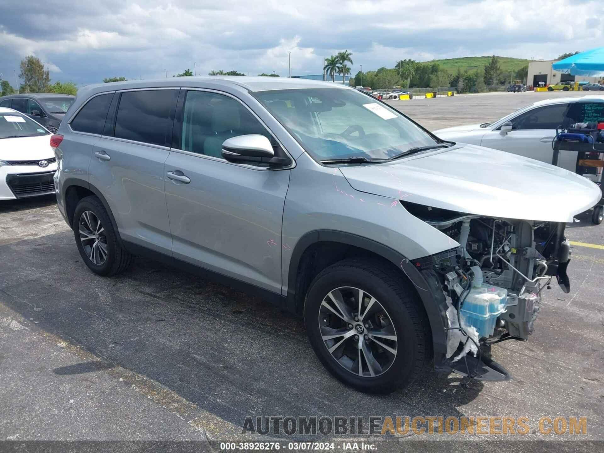 5TDZZRFH6KS329400 TOYOTA HIGHLANDER 2019