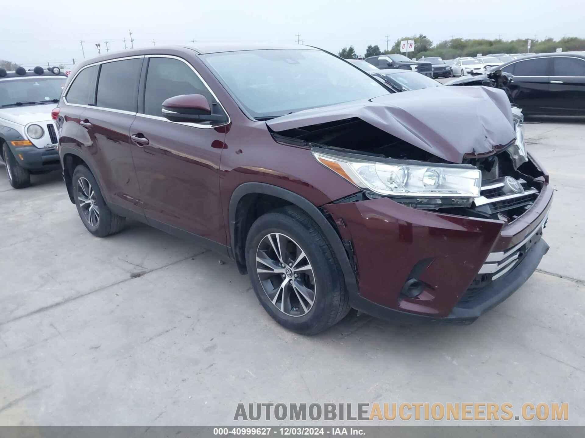 5TDZZRFH6KS365684 TOYOTA HIGHLANDER 2019