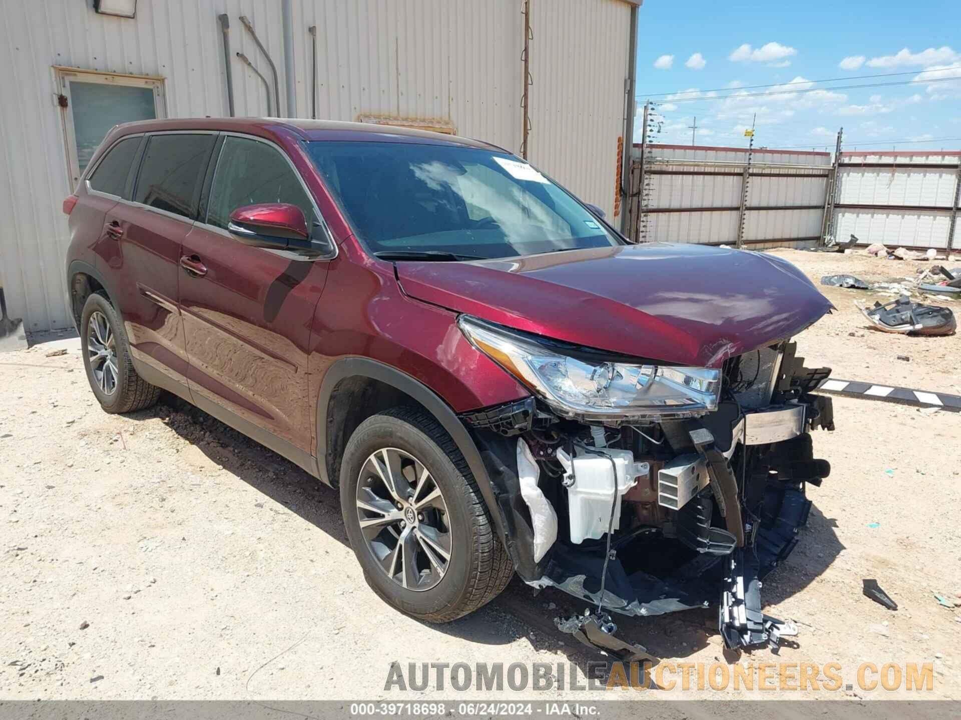 5TDZZRFH7KS299341 TOYOTA HIGHLANDER 2019