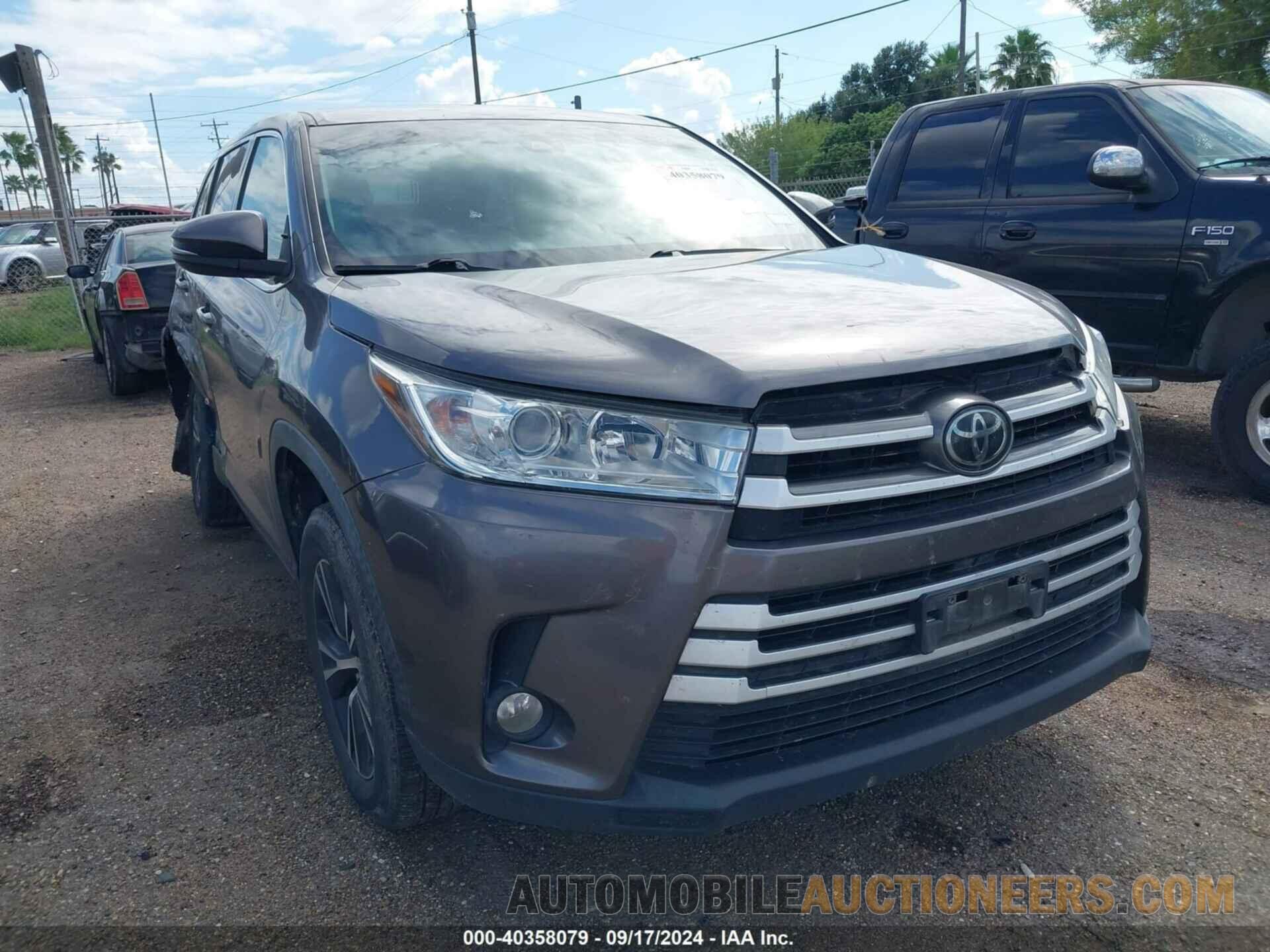 5TDZZRFH8KS361801 TOYOTA HIGHLANDER 2019