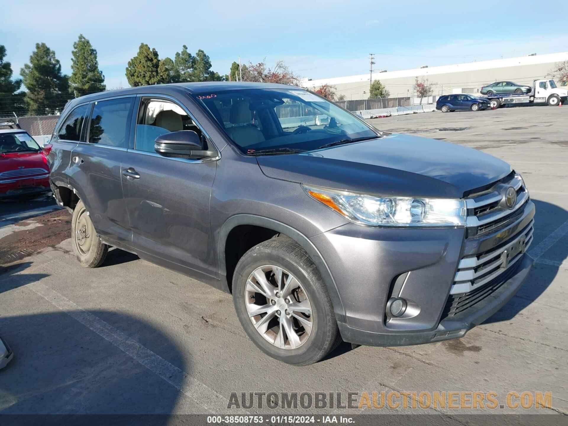 5TDZZRFH9HS214542 TOYOTA HIGHLANDER 2017