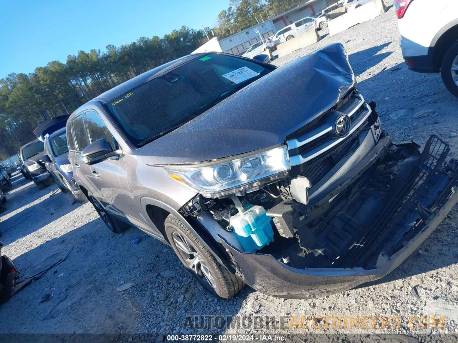 5TDZZRFH9KS352752 TOYOTA HIGHLANDER 2019