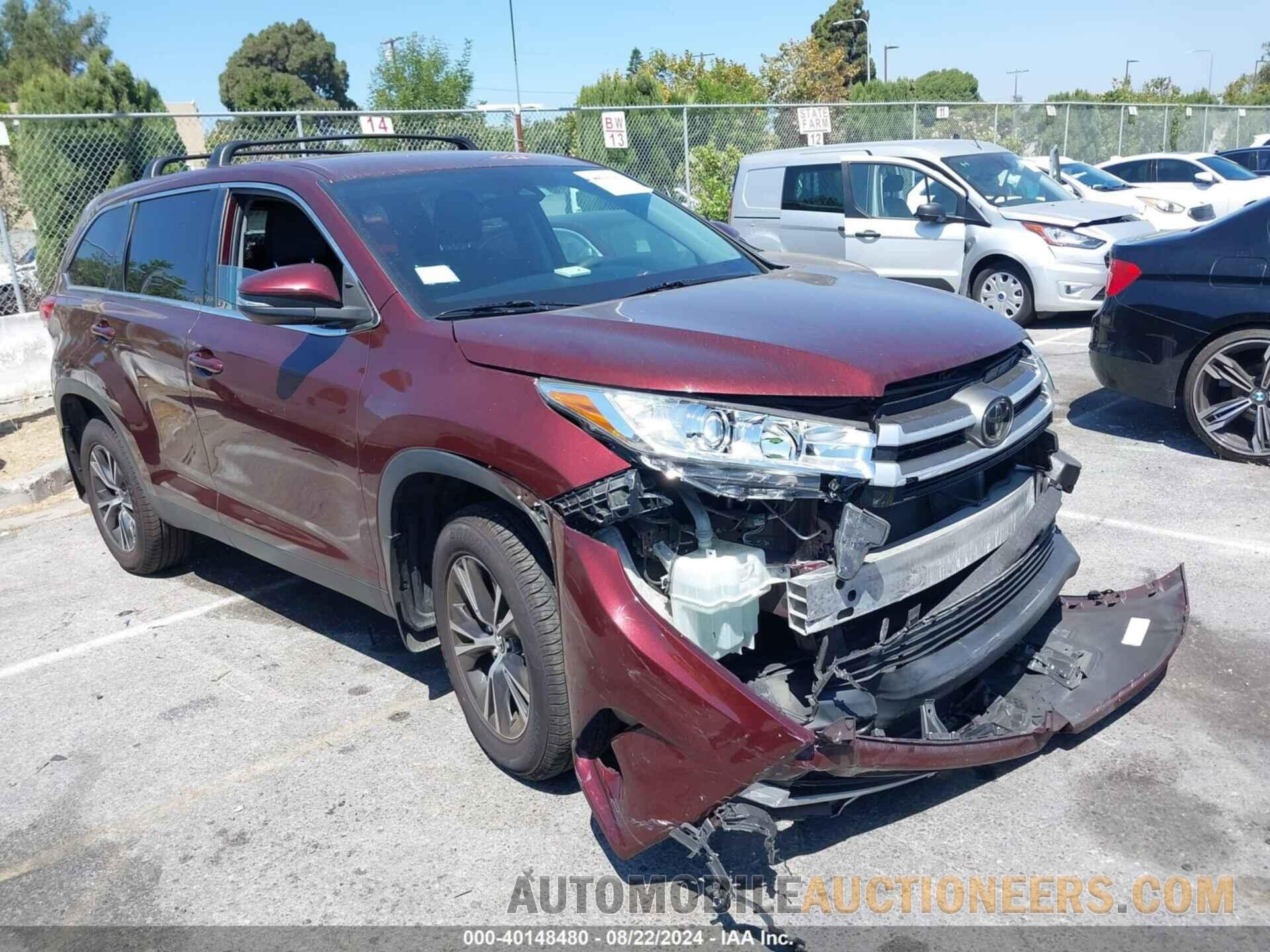 5TDZZRFHXKS306511 TOYOTA HIGHLANDER 2019