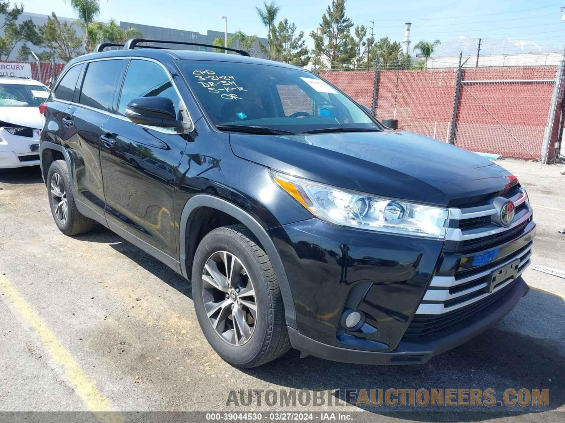 5TDZZRFHXKS315337 TOYOTA HIGHLANDER 2019