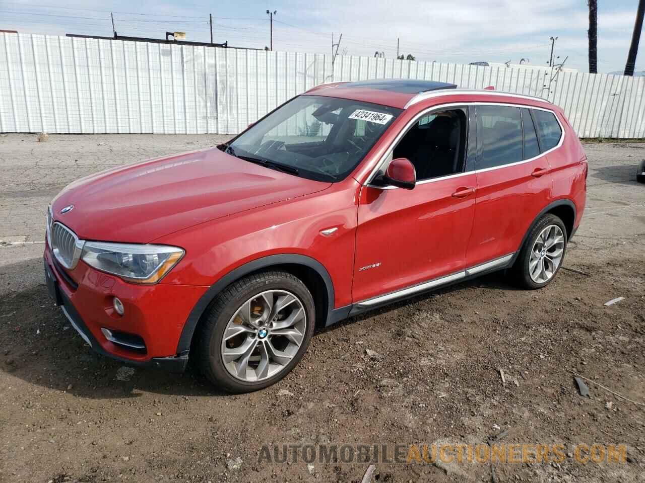 5UXWX7C54H0U39895 BMW X3 2017