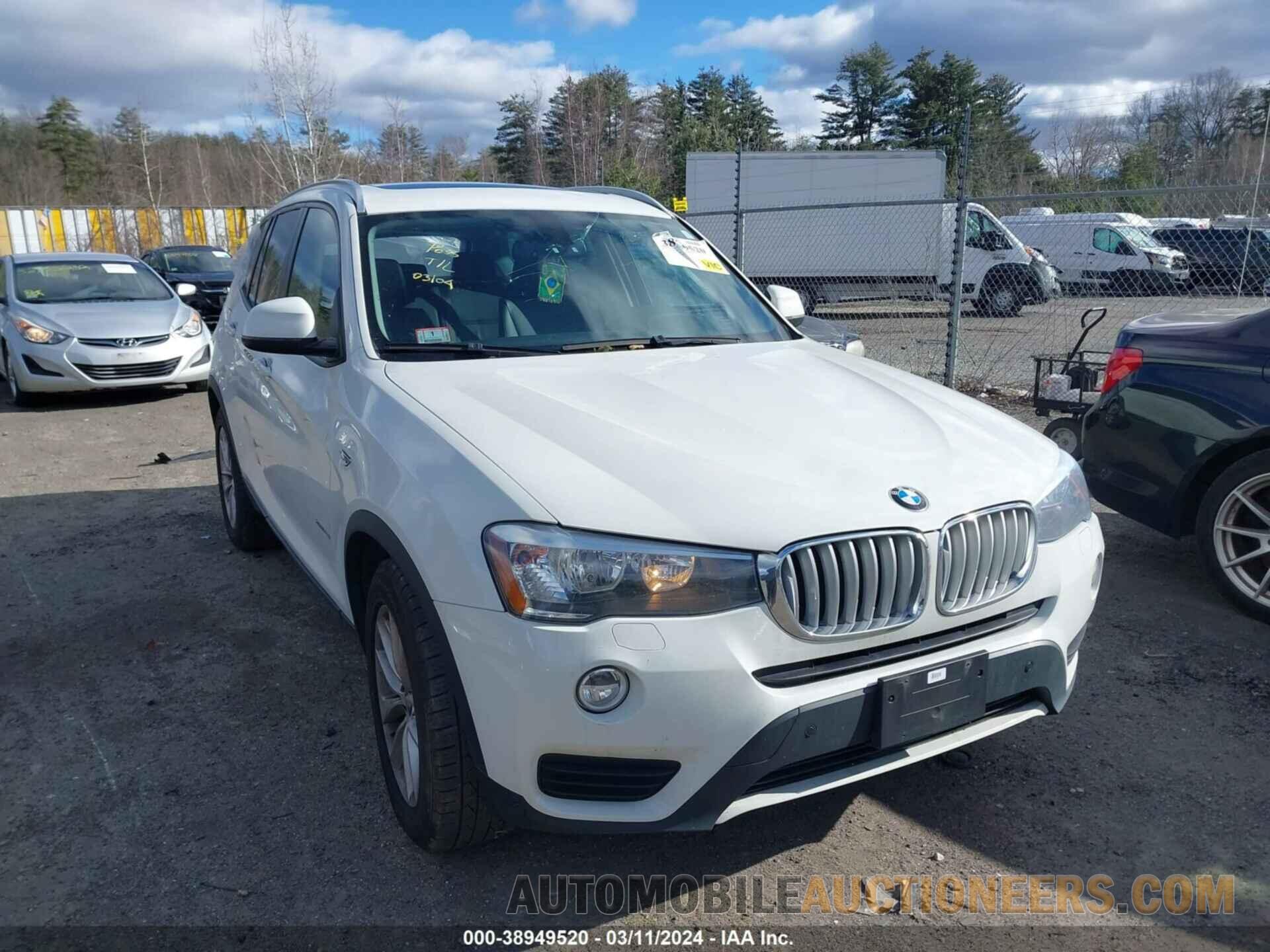 5UXWX9C38H0T22458 BMW X3 2017