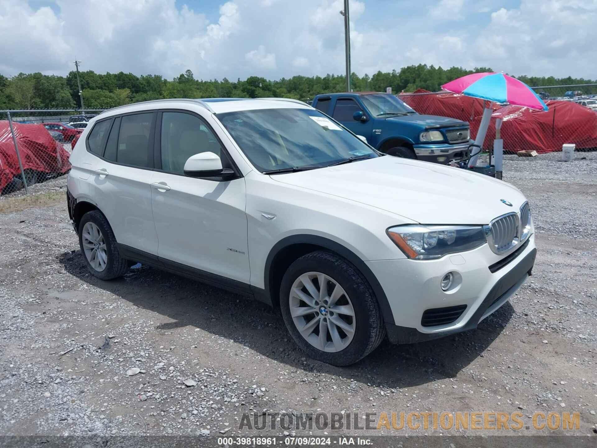 5UXWX9C51G0D79278 BMW X3 2016