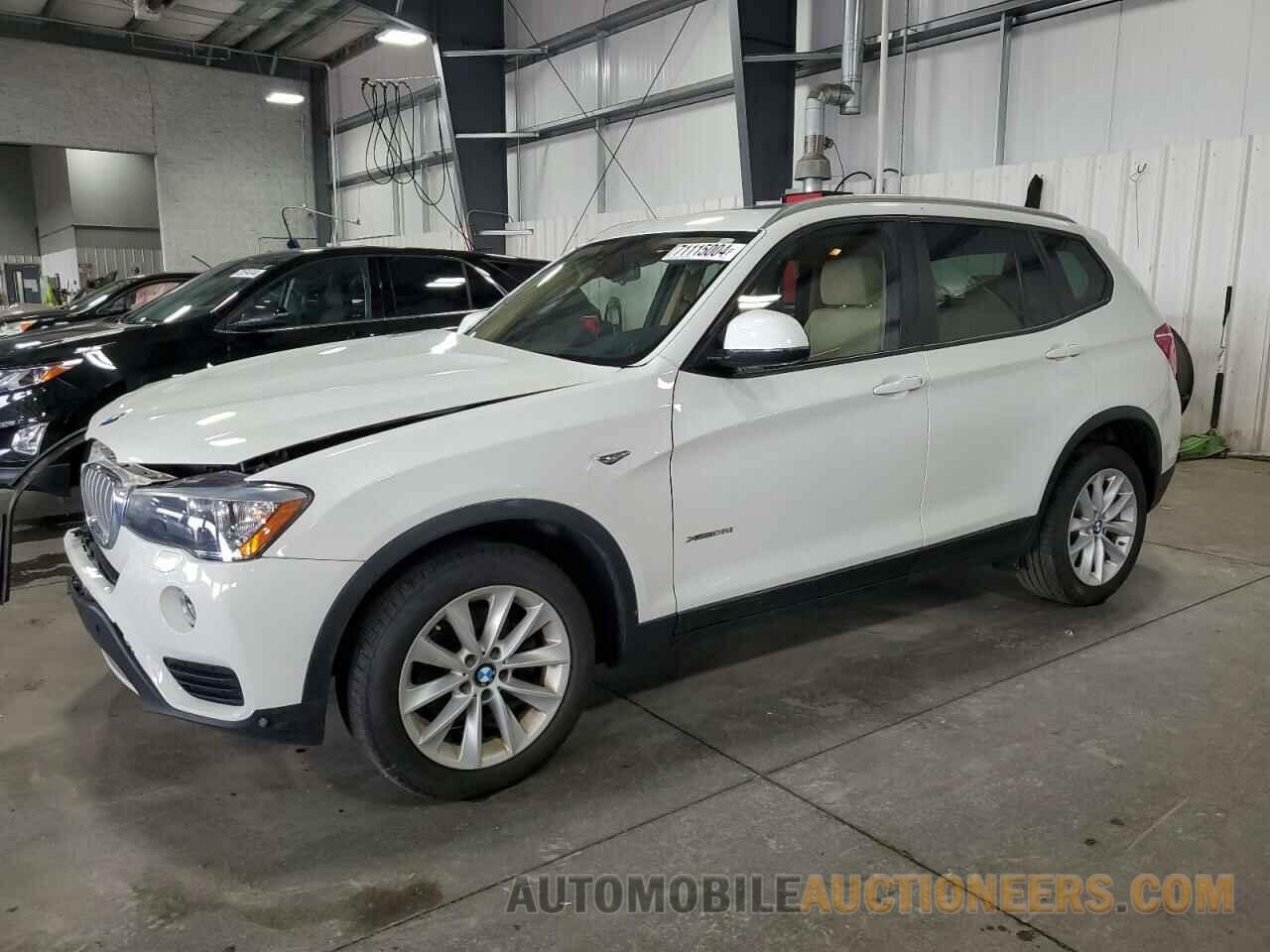 5UXWX9C51G0D82438 BMW X3 2016