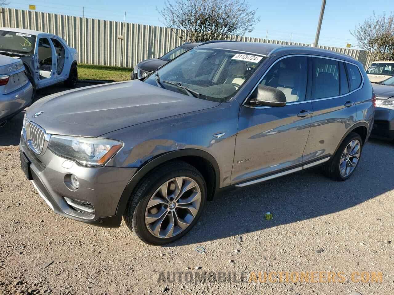 5UXWX9C53H0T07321 BMW X3 2017