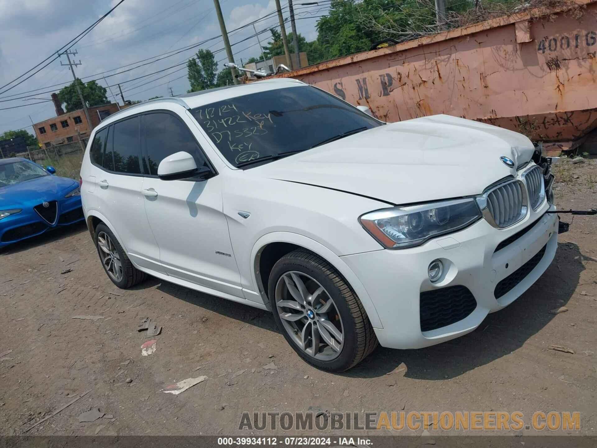 5UXWX9C54G0D75323 BMW X3 2016