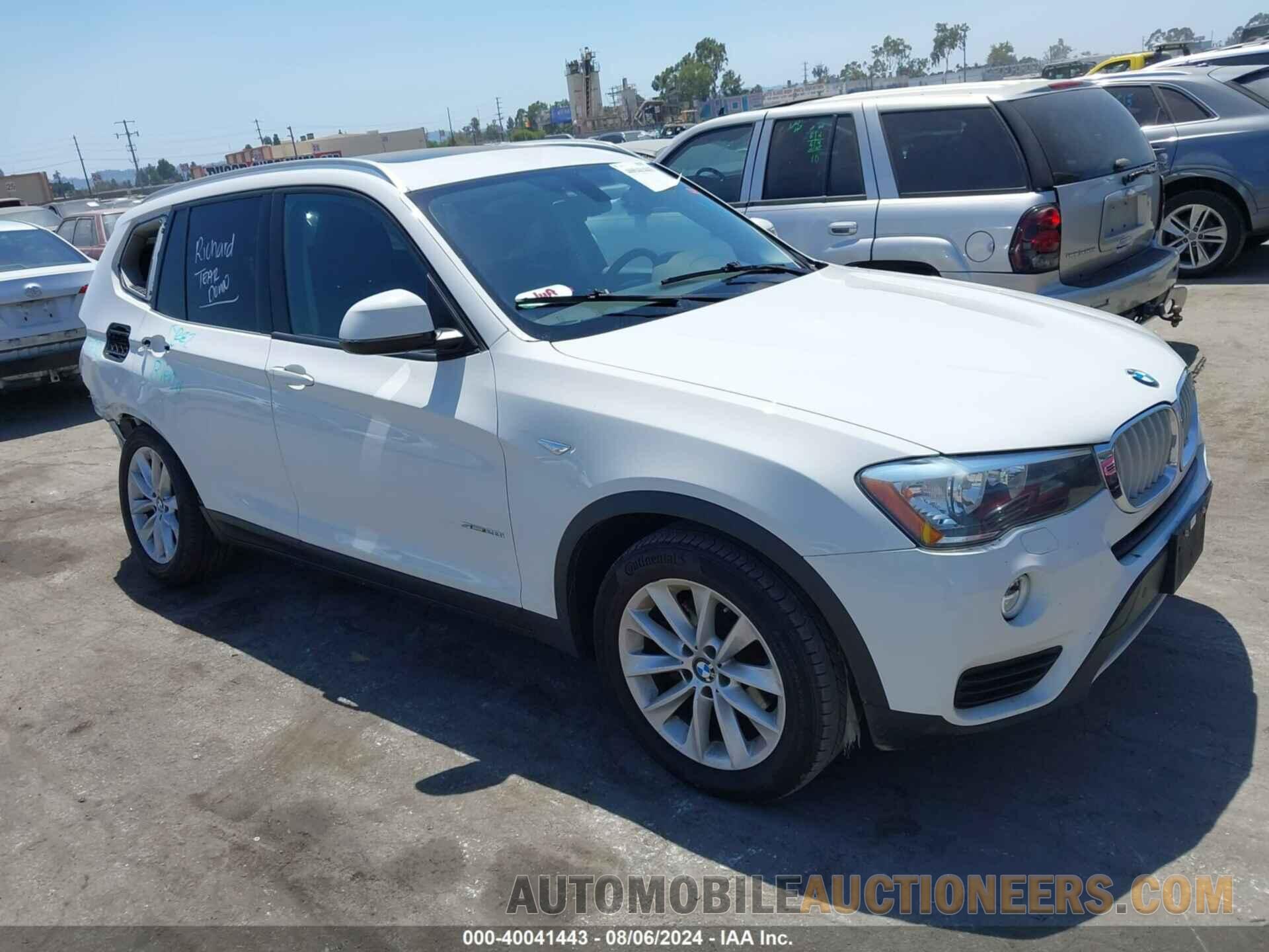 5UXWZ7C5XG0R33459 BMW X3 2016