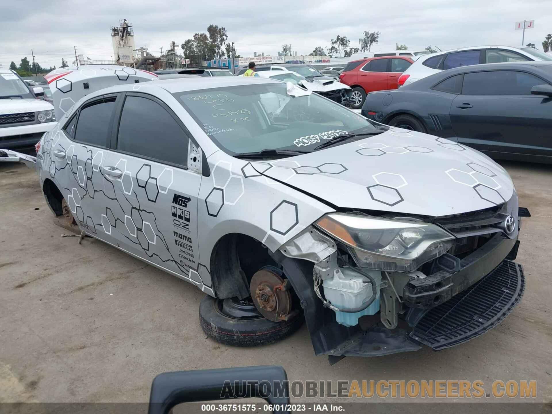 5YFBURHE1GP373873 TOYOTA COROLLA 2016