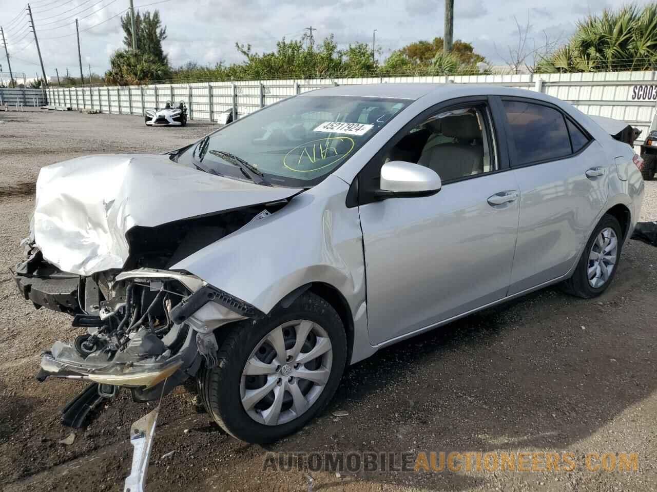 5YFBURHE1GP492944 TOYOTA COROLLA 2016