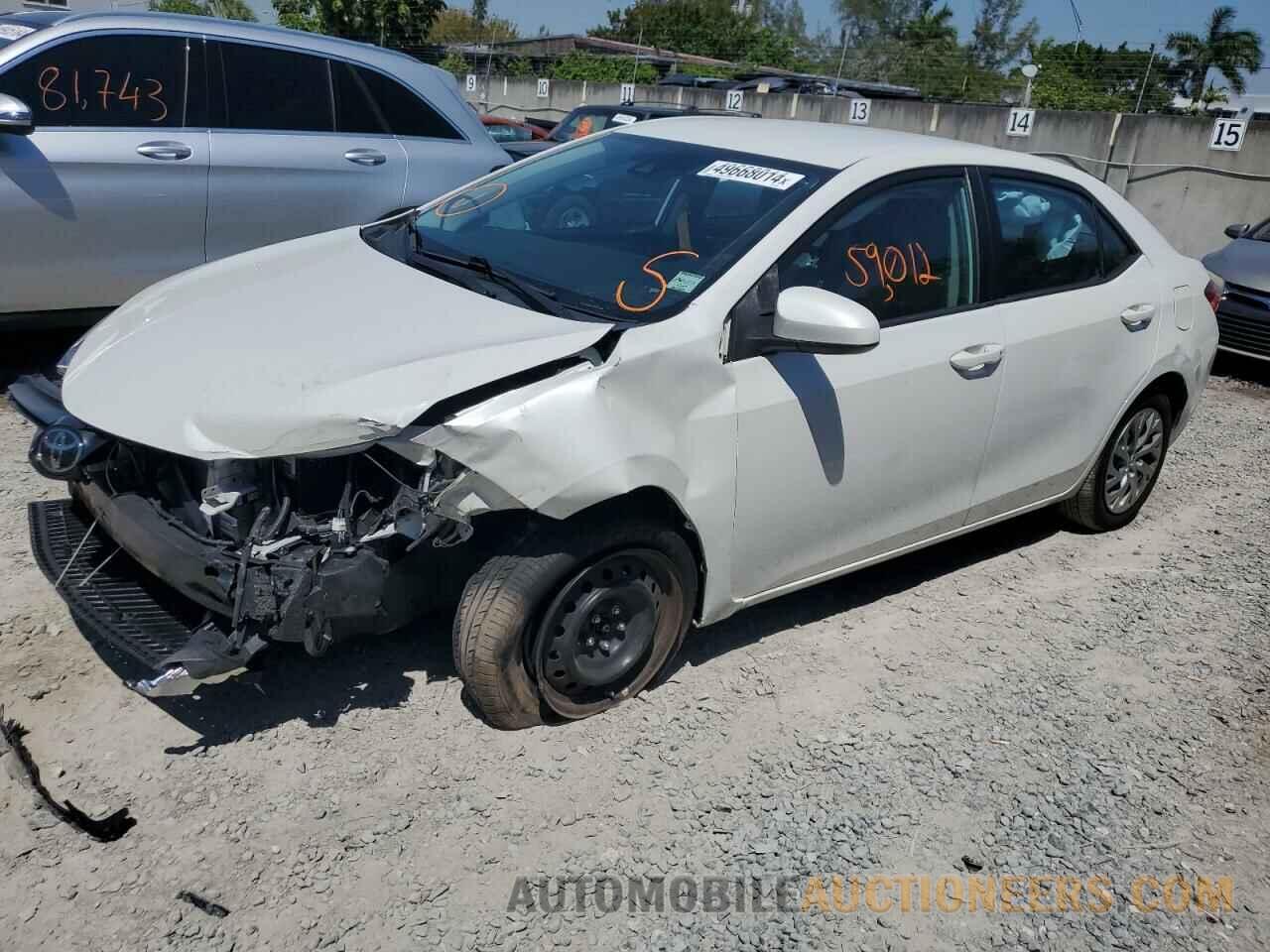 5YFBURHE5KP910821 TOYOTA COROLLA 2019