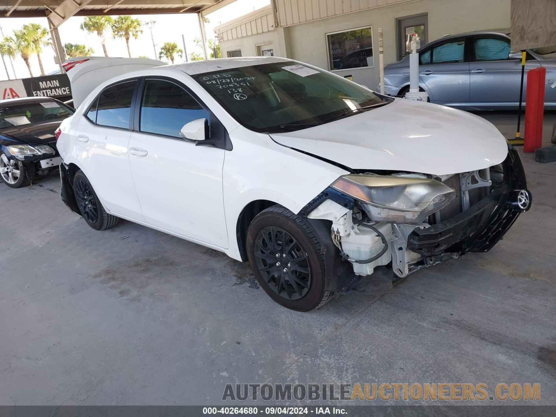 5YFBURHEXGP430040 TOYOTA COROLLA 2016