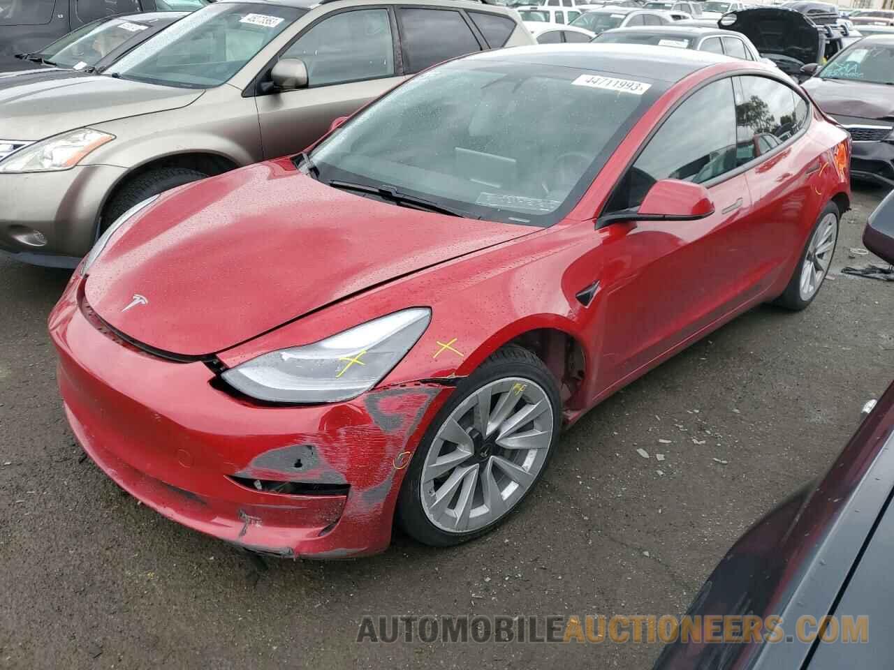 5YJ3E1EA0MF030581 TESLA MODEL 3 2021