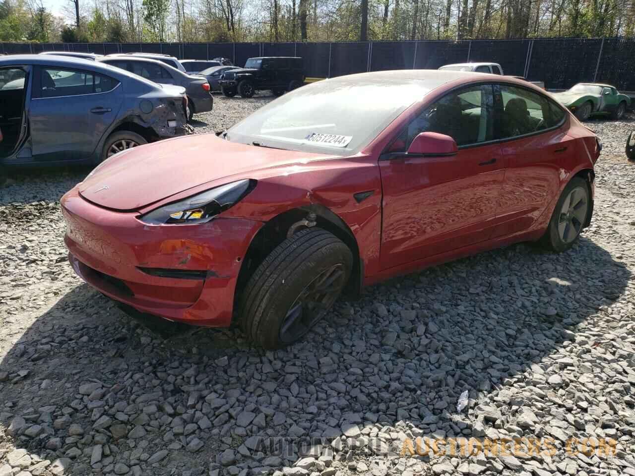 5YJ3E1EA0MF059742 TESLA MODEL 3 2021