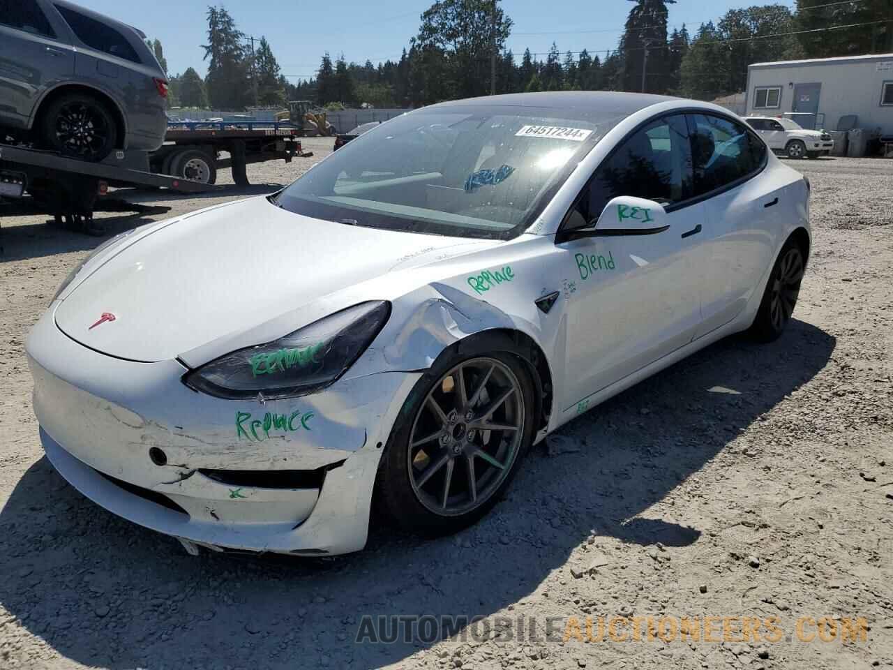 5YJ3E1EA0MF871803 TESLA MODEL 3 2021