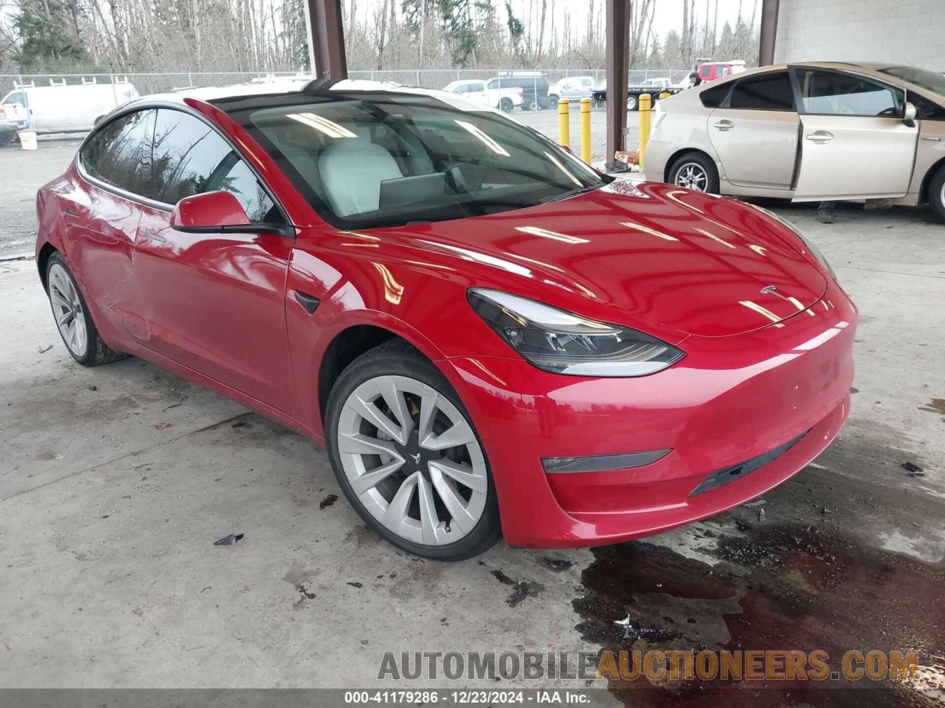 5YJ3E1EA0NF130066 TESLA MODEL 3 2022