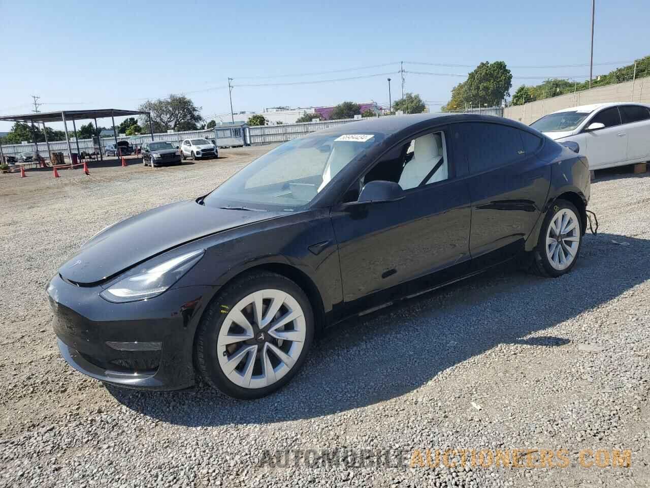 5YJ3E1EA0NF137714 TESLA MODEL 3 2022