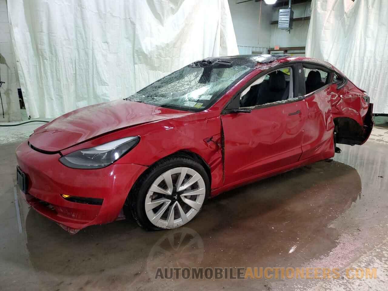 5YJ3E1EA0NF184886 TESLA MODEL 3 2022